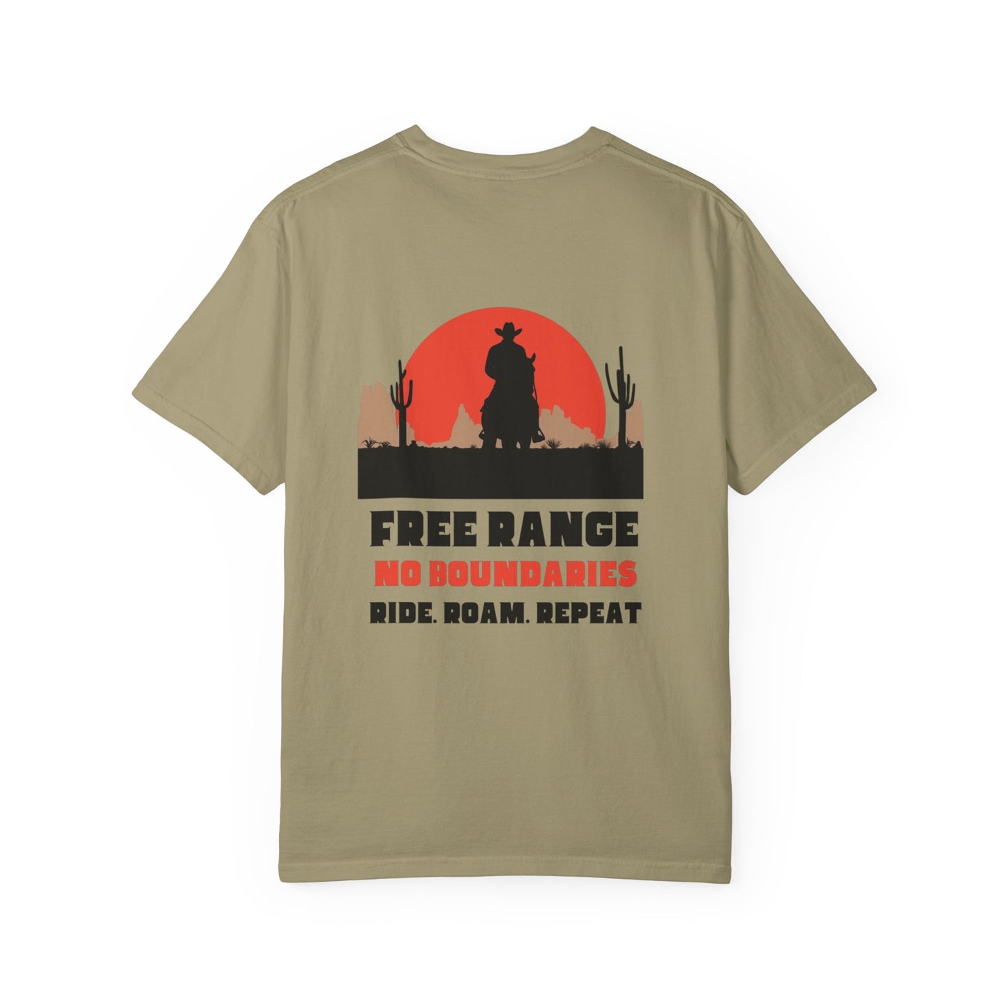 Free Range Rancher Mountain T-Shirt - Western Gift, Nature Lover Tee, Unisex Cotton Shirt