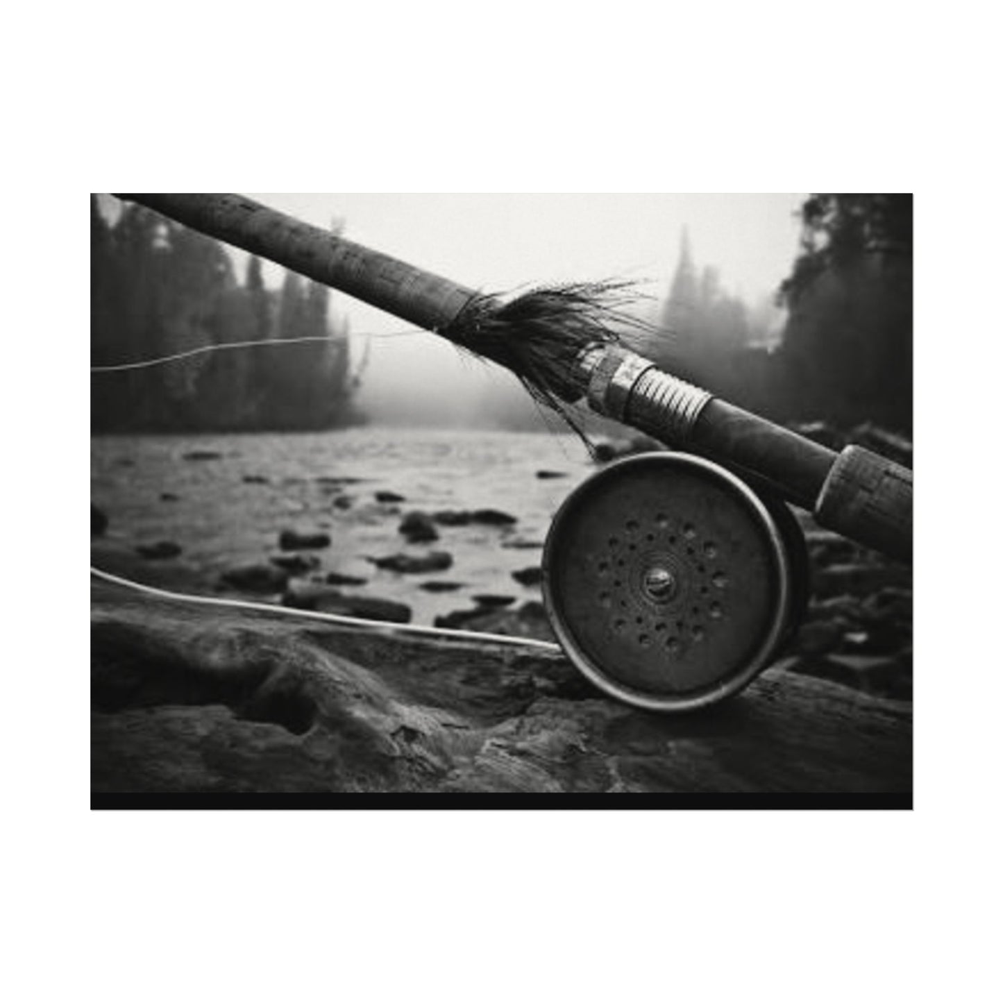 A River Runs Through It– Western Textured Watercolor Matte Posters