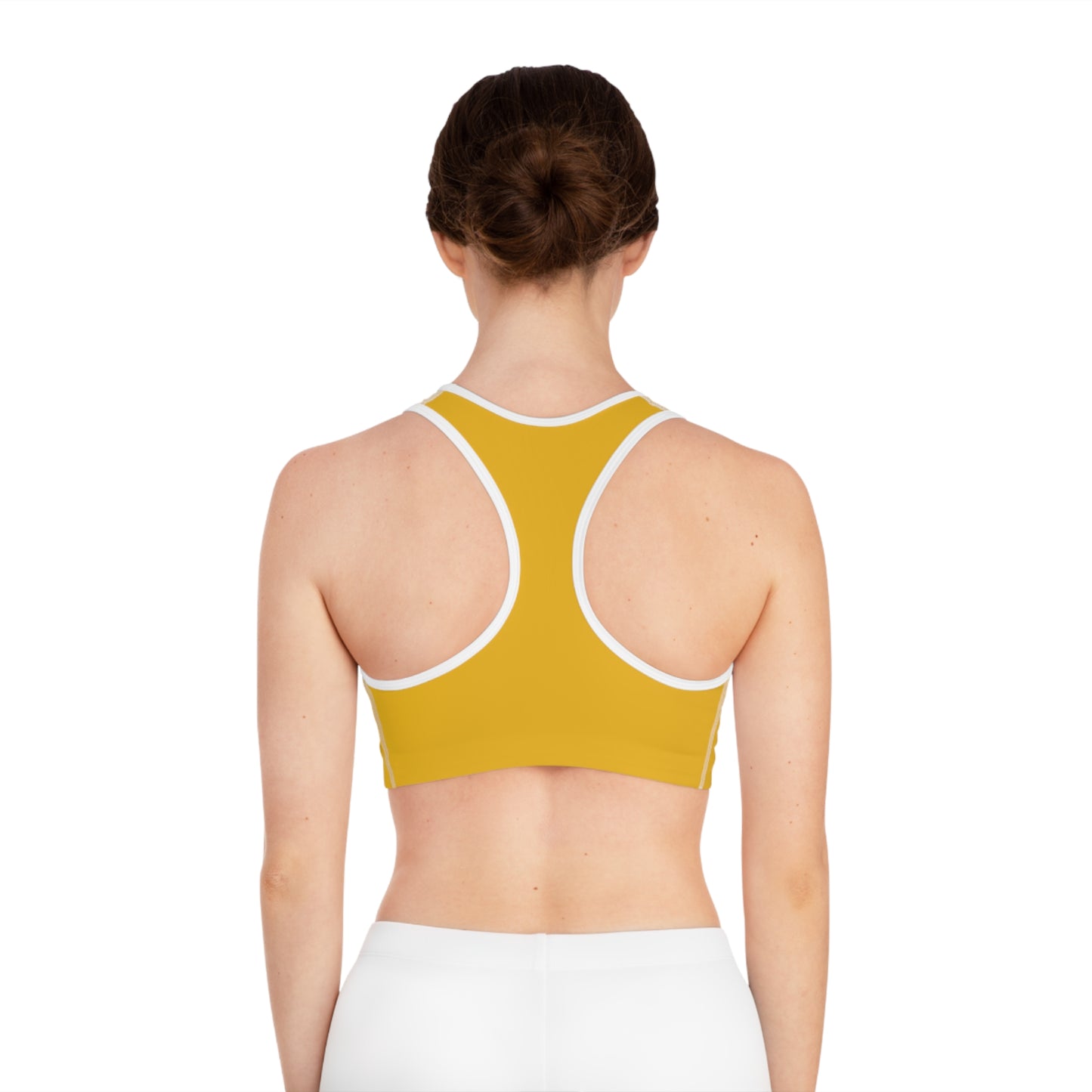 Arrow Ridge Golden Yellow Stylish Sports Bra for Active Women, Workout Top, Gym Essential, Fitness Apparel, Athleisure Wear, Yoga Gear