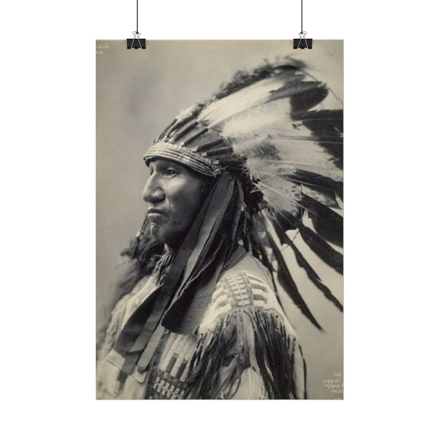 Black Rock Sioux – Western Textured Watercolor Matte Posters
