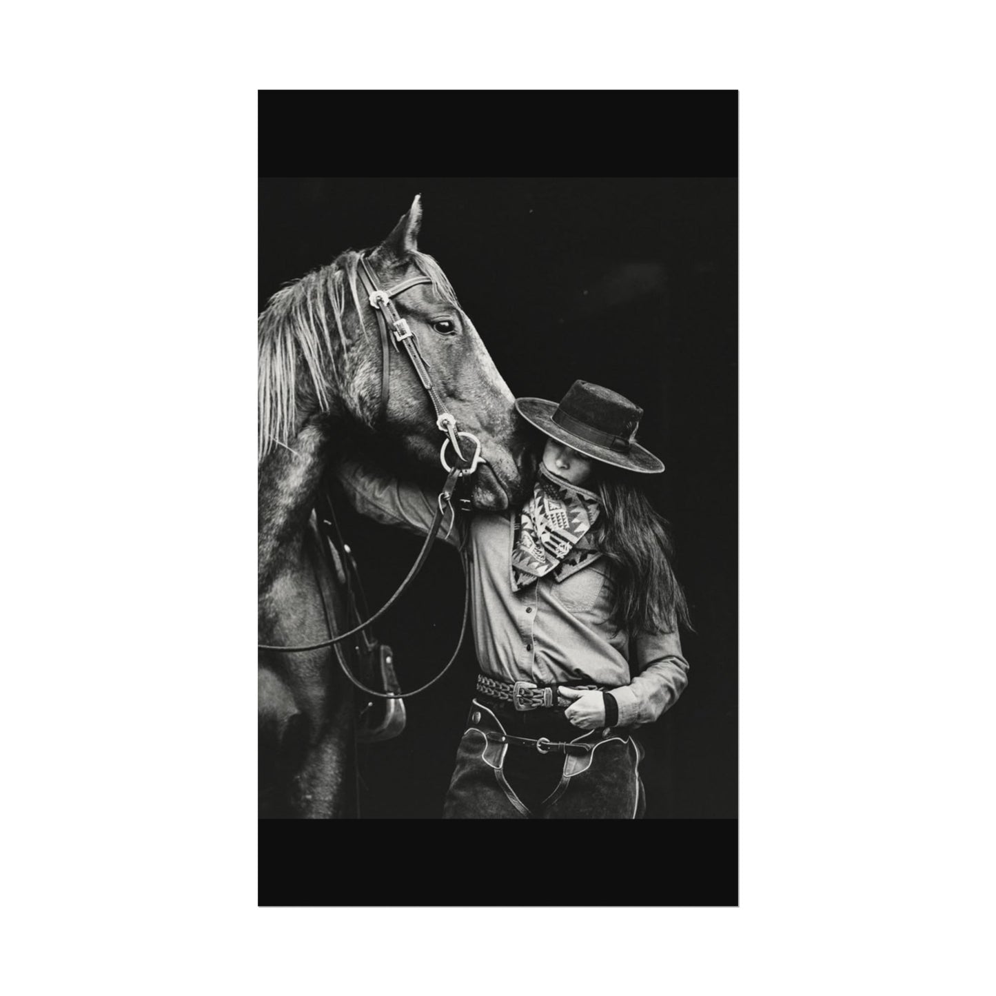 A Whisper Between Friends  – Western Textured Watercolor Matte Posters