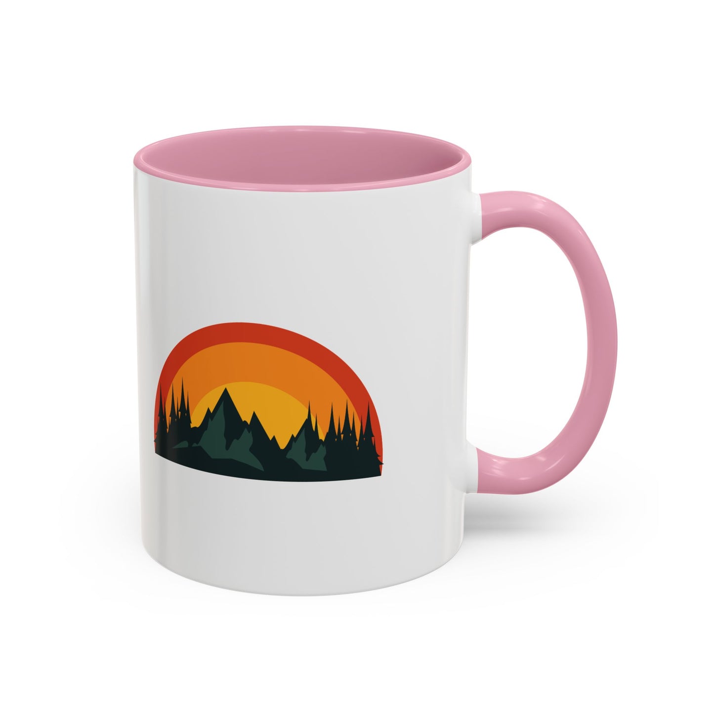 Red, Orange, Yellow Colorful Mountain Sunset Mug, Perfect Gift for Nature Lovers, Cozy Coffee Mug, Campfire Memories, Adventurer's Drinkware