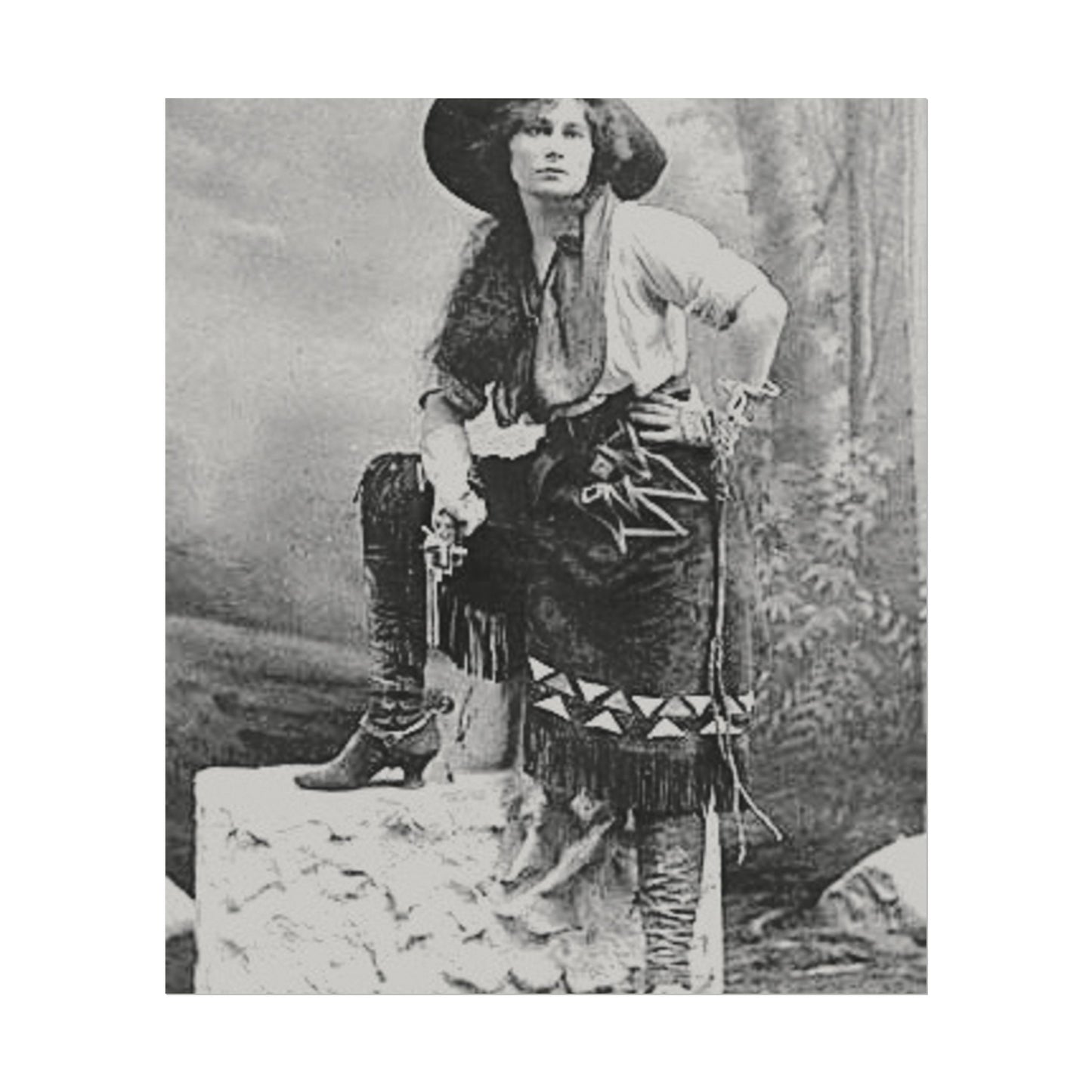 Wild Frontier Rose– Western Textured Watercolor Matte Posters