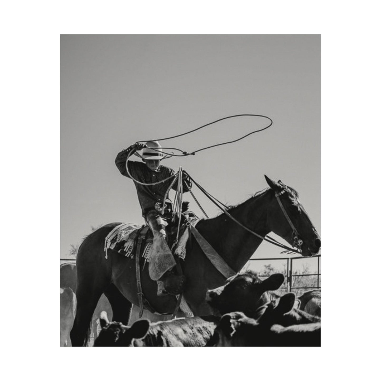 Cowboy Up – Western Textured Watercolor Matte Posters