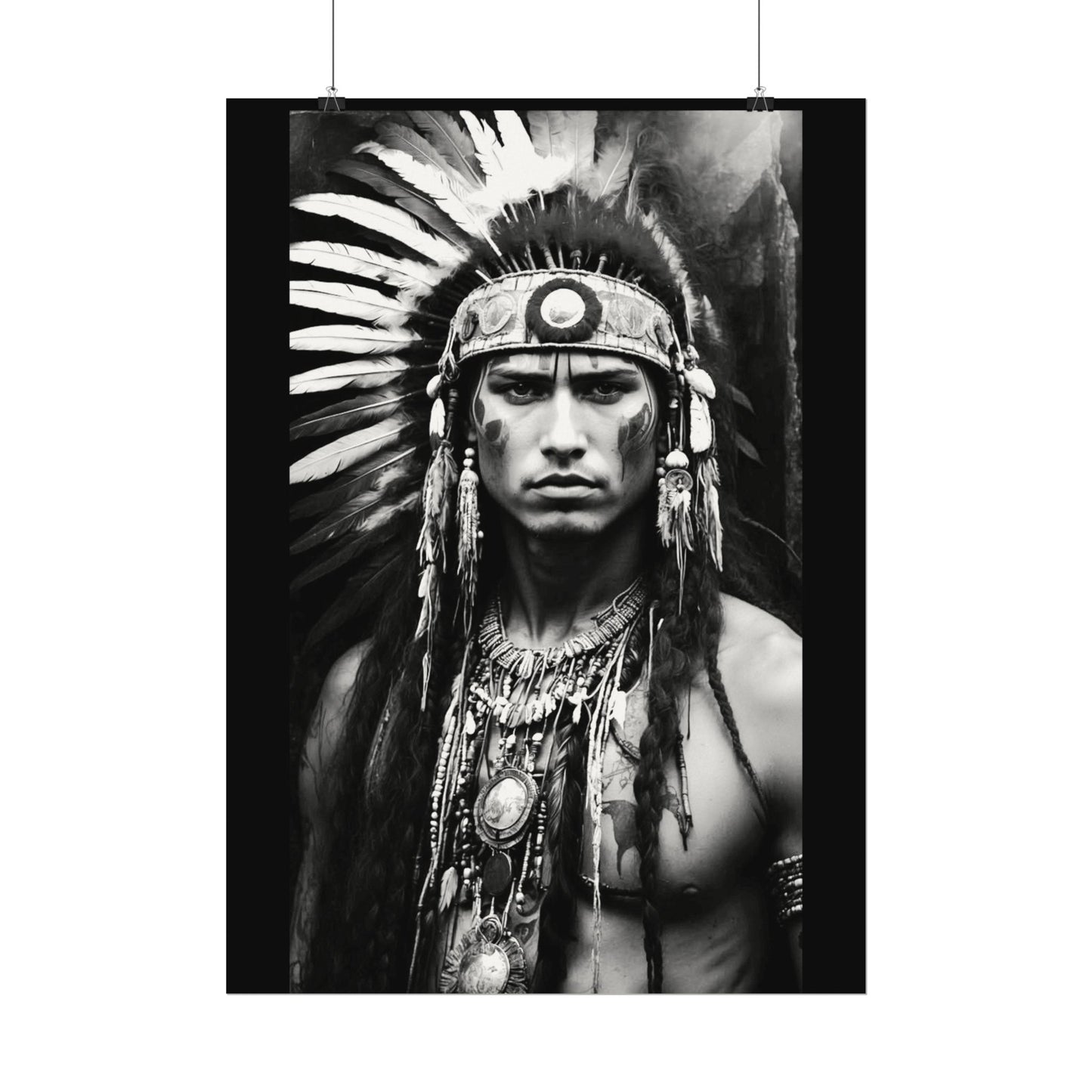 Strength In Stillness– Western Textured Watercolor Matte Posters