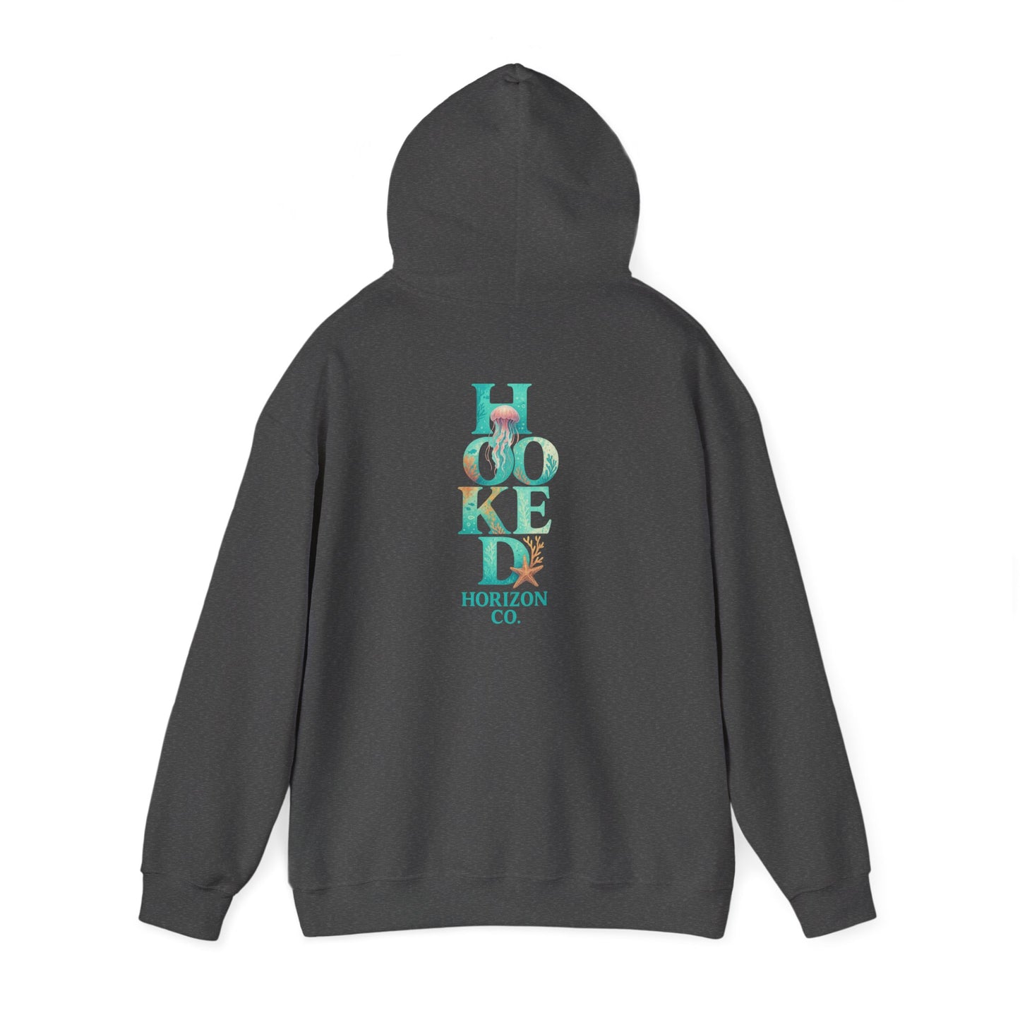 Neon Turtle Deep Drift Hooked Horizon Co. Unisex Heavy Blend™ Hooded Sweatshirt