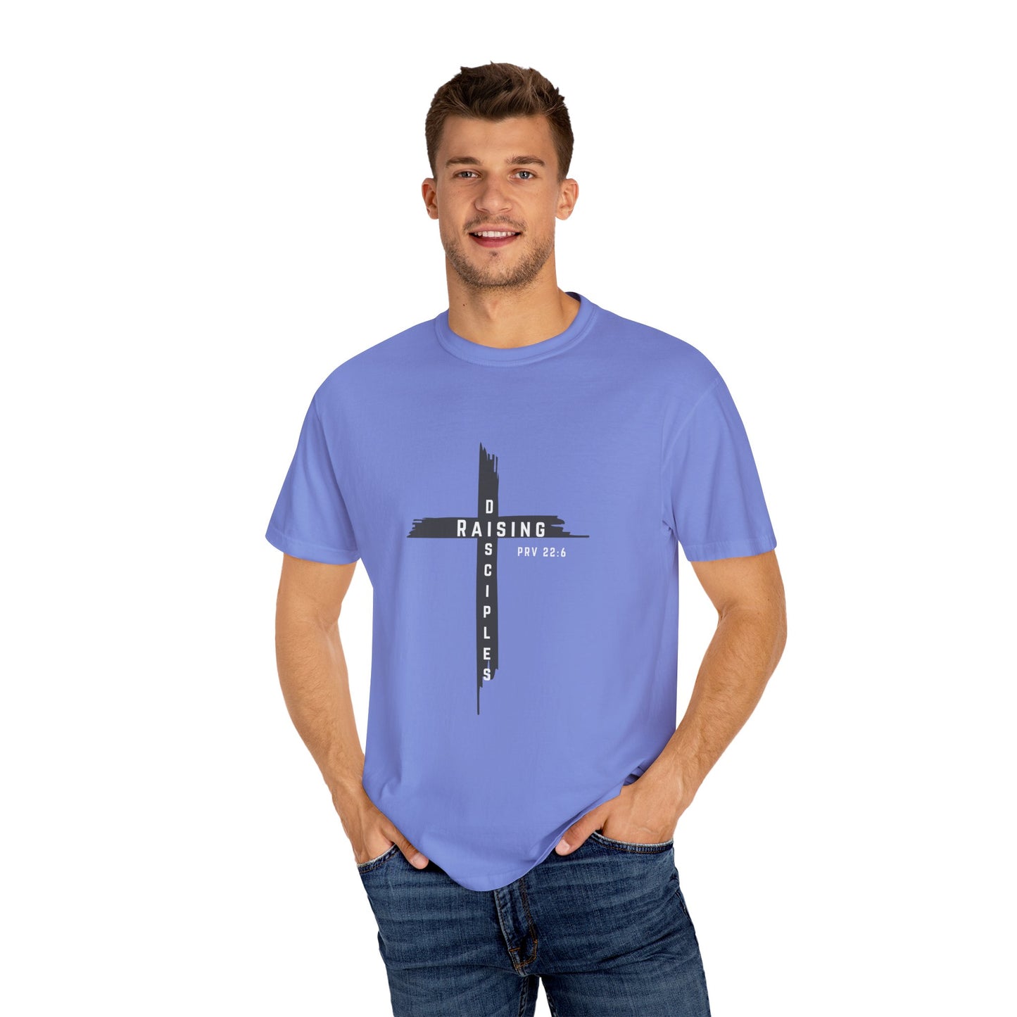 Raising Disciple Garment-Dyed T-Shirt for Faith Wear, Christian Apparel, Spiritual Gift, Youth Group Outfit, Church Merchandise,