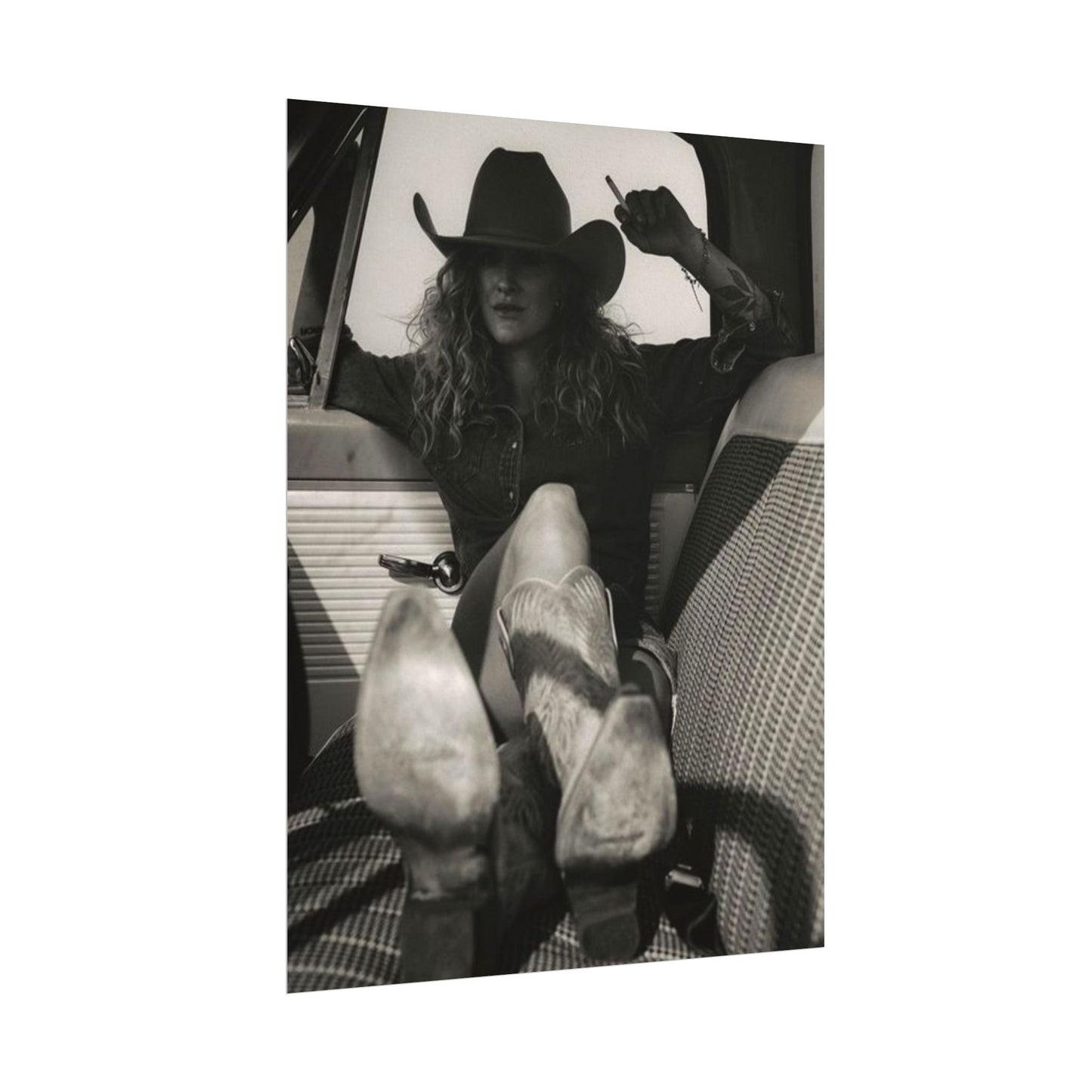 Whiskey Kissed Trouble – Western Textured Watercolor Matte Posters