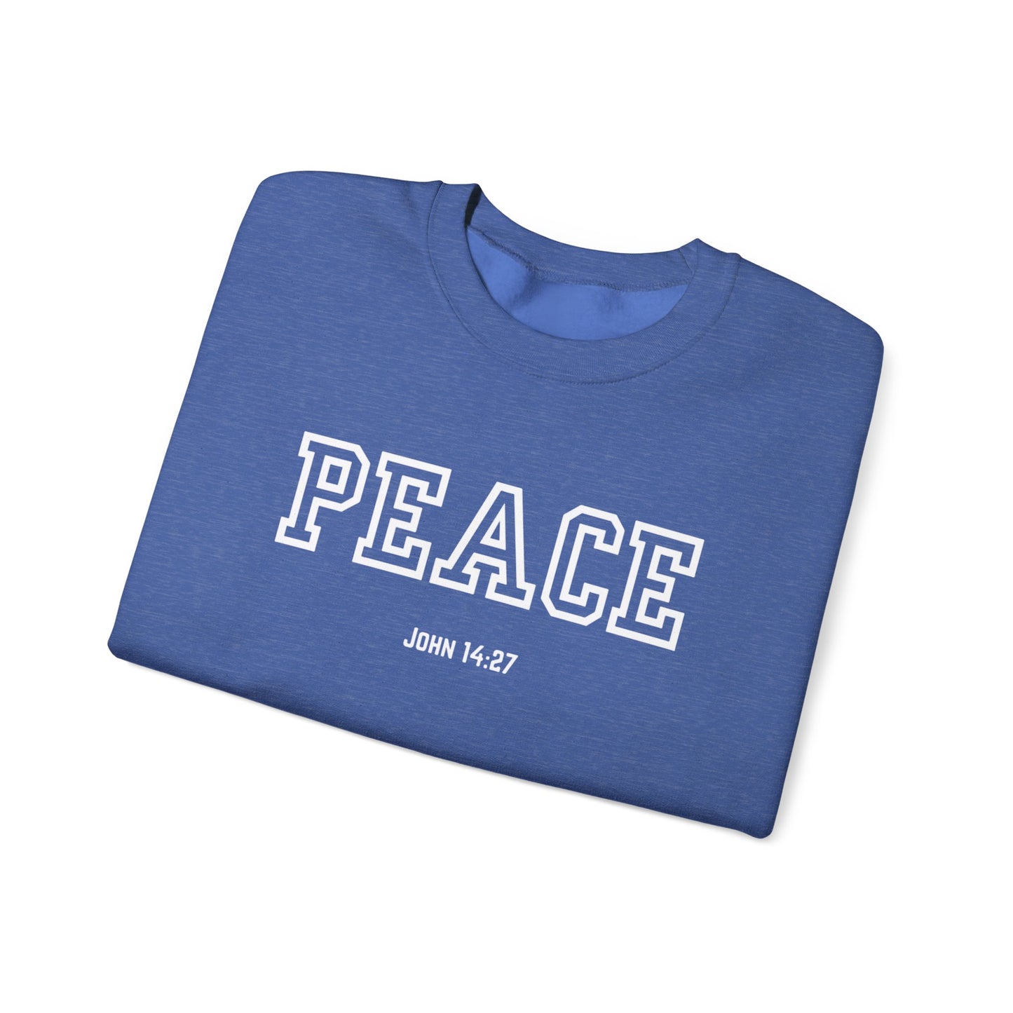 Unisex Peace Sweatshirt | Cozy Crewneck for Comfort, Faith & Hope | Perfect Gift for Family, Friends, and Holidays | Inspirational Apparel,