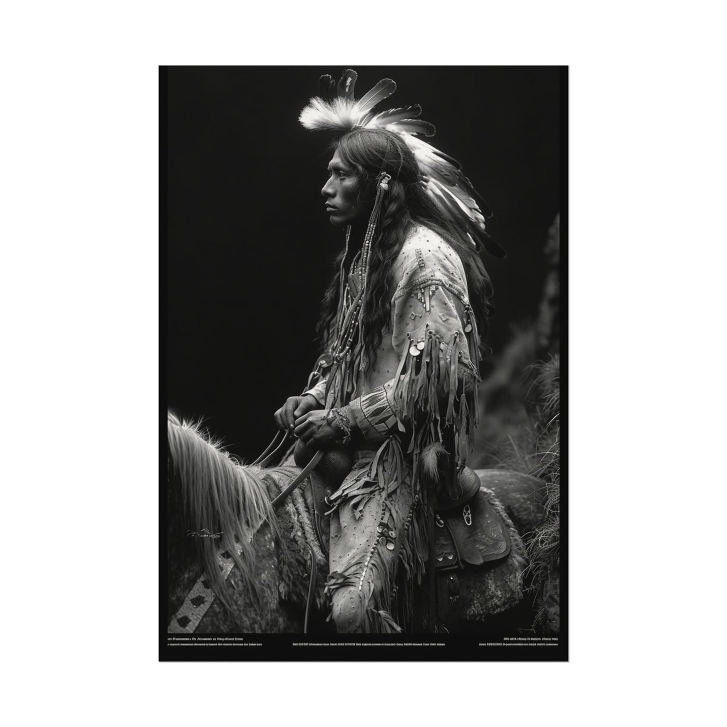 Ghost Rider – Western Textured Watercolor Matte Posters