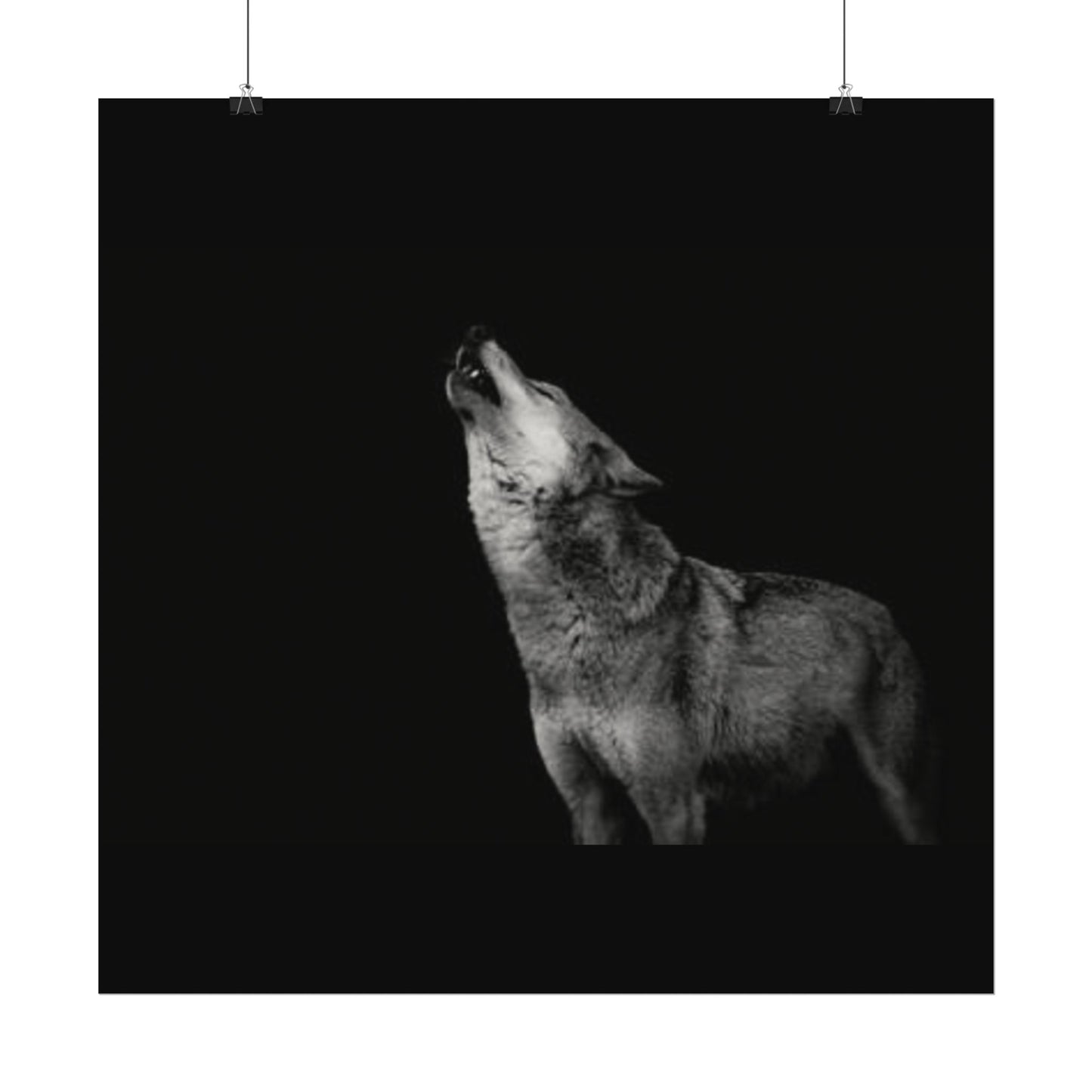 Howling At The Moon– Western Textured Watercolor Matte Posters