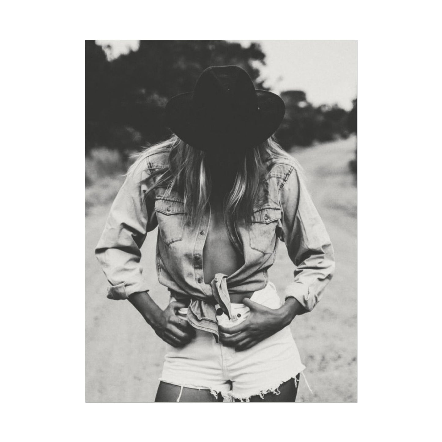 Denim Dreamer– Western Textured Watercolor Matte Posters