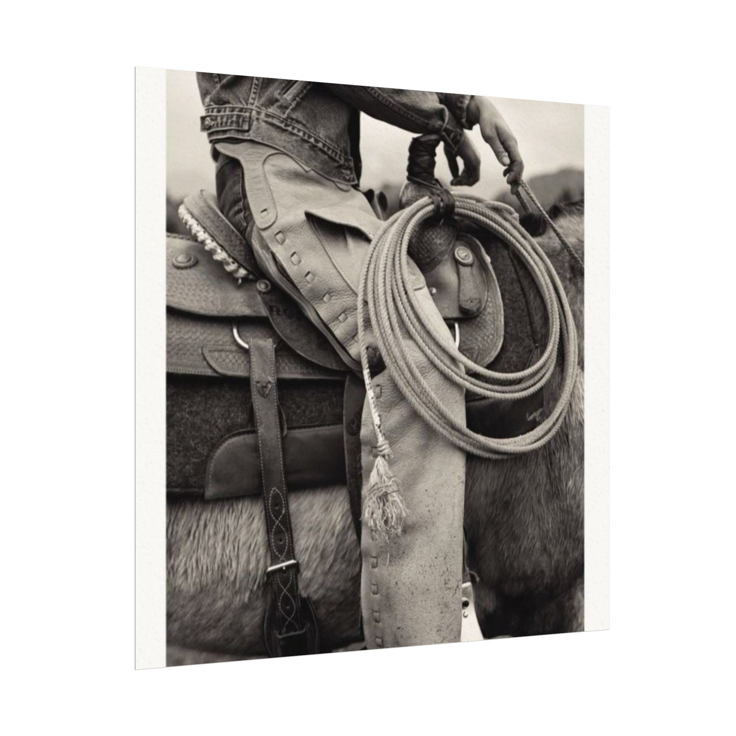 Back In The Saddle – Western Textured Watercolor Matte Posters