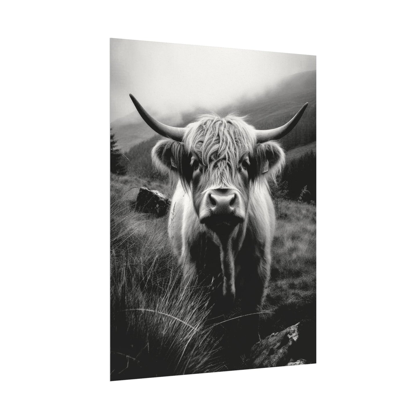 The Horned Guard – Western Textured Watercolor Matte Posters