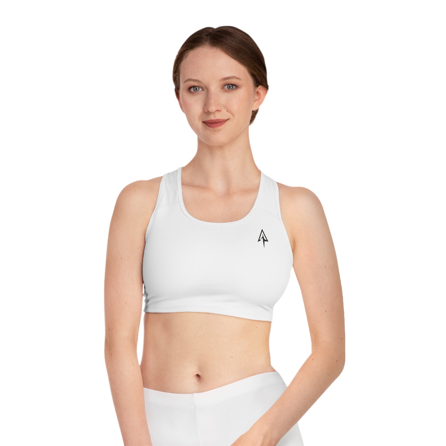 Arrow Ridge White Stylish Sports Bra for Active Women, Workout Top, Gym Essential, Fitness Apparel, Athleisure Wear, Yoga Gear