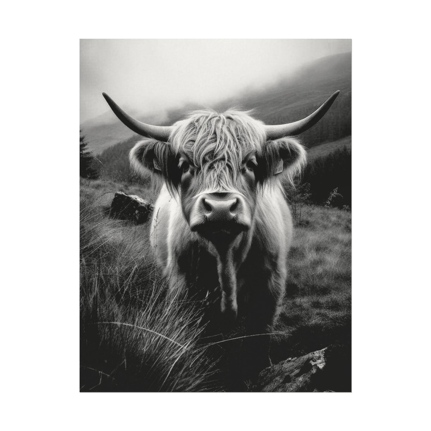 The Horned Guard – Western Textured Watercolor Matte Posters