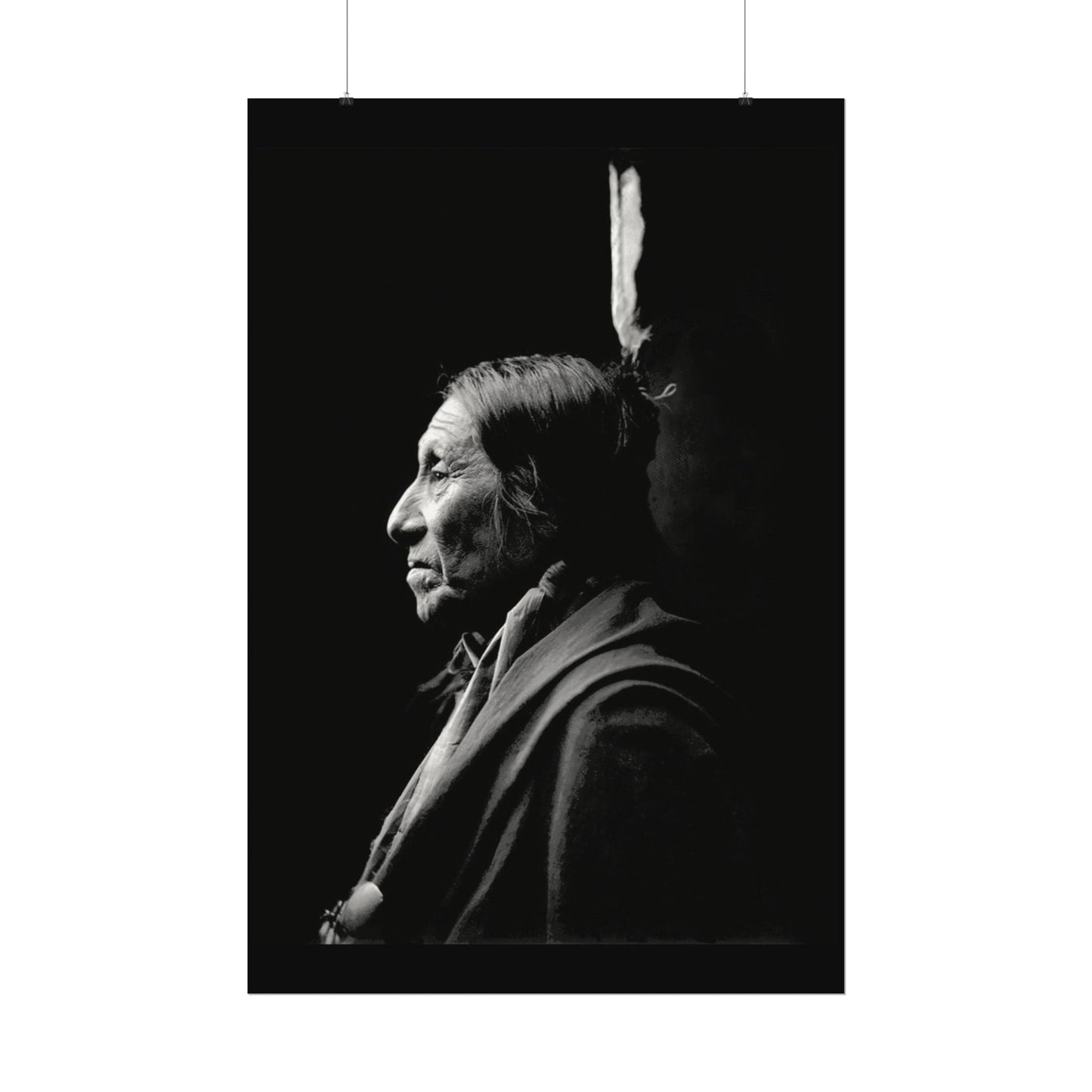 Silent Wisdom – Western Textured Watercolor Matte Posters