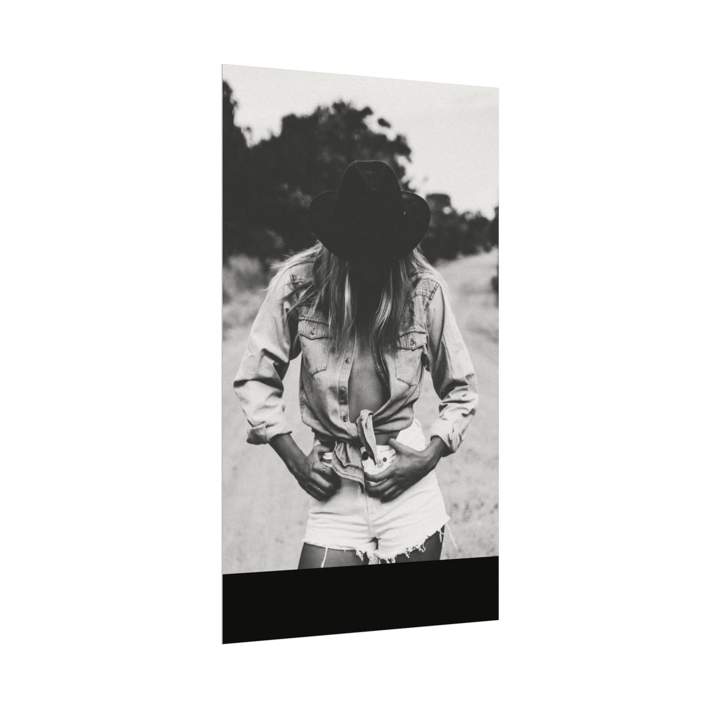 Denim Dreamer– Western Textured Watercolor Matte Posters