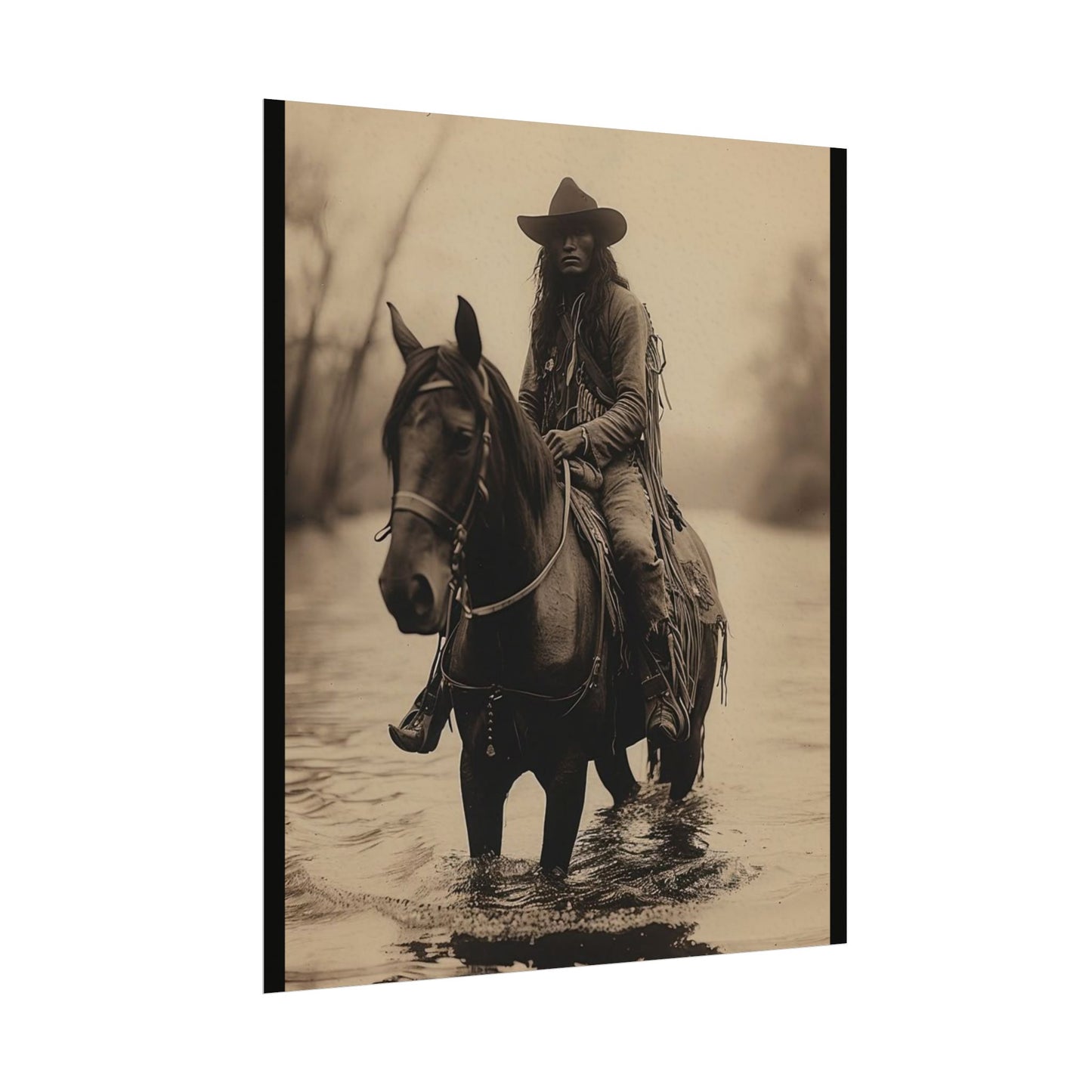 Ripples In Time – Western Textured Watercolor Matte Posters