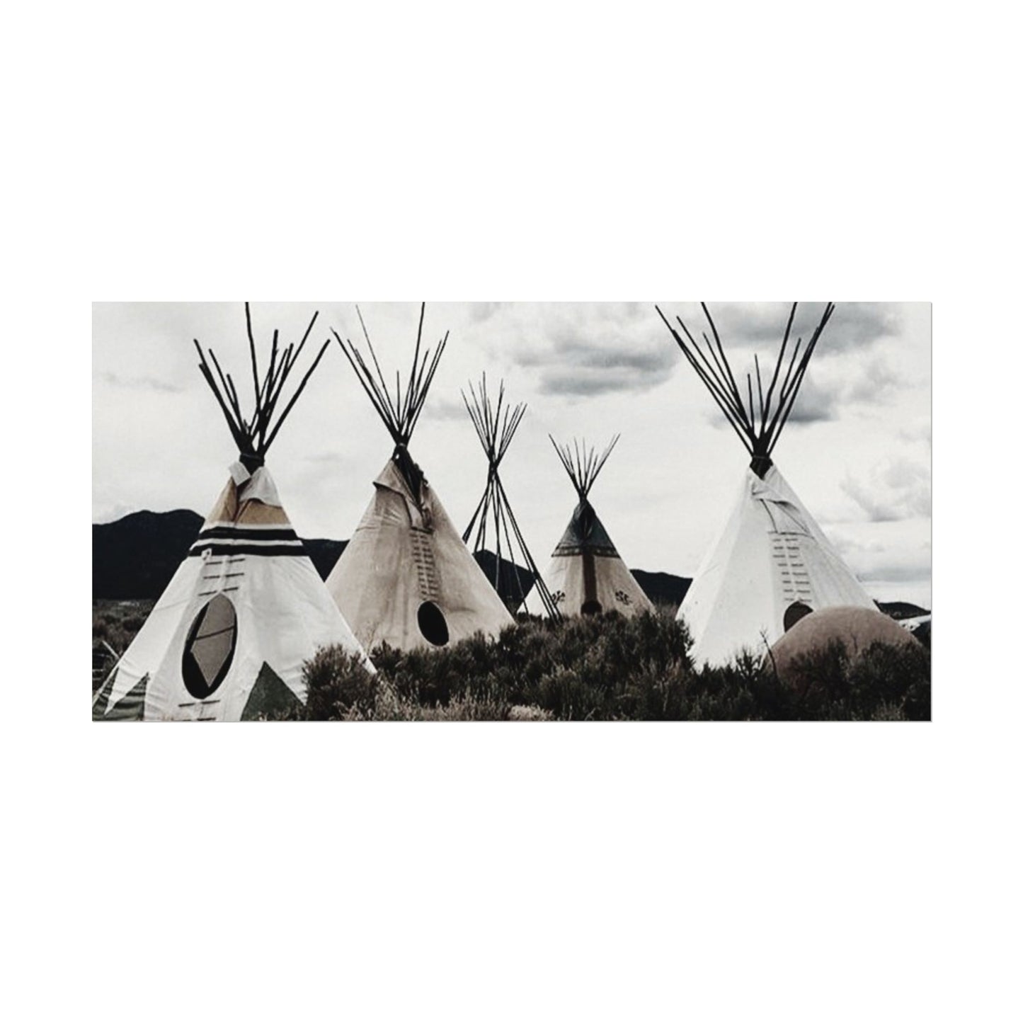 Echos Of The Plains– Western Textured Watercolor Matte Posters