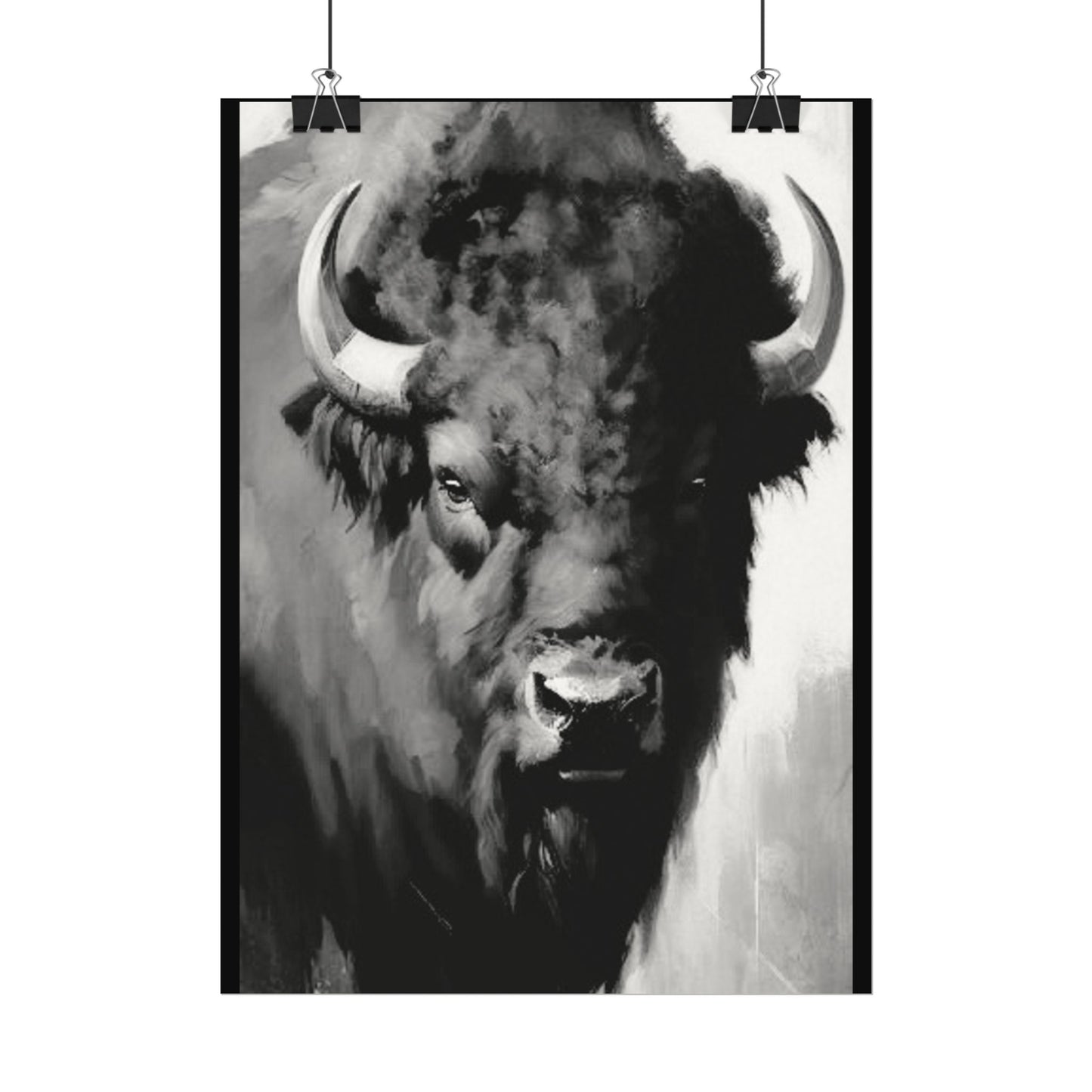 Buffalo Ridge – Western Textured Watercolor Matte Posters