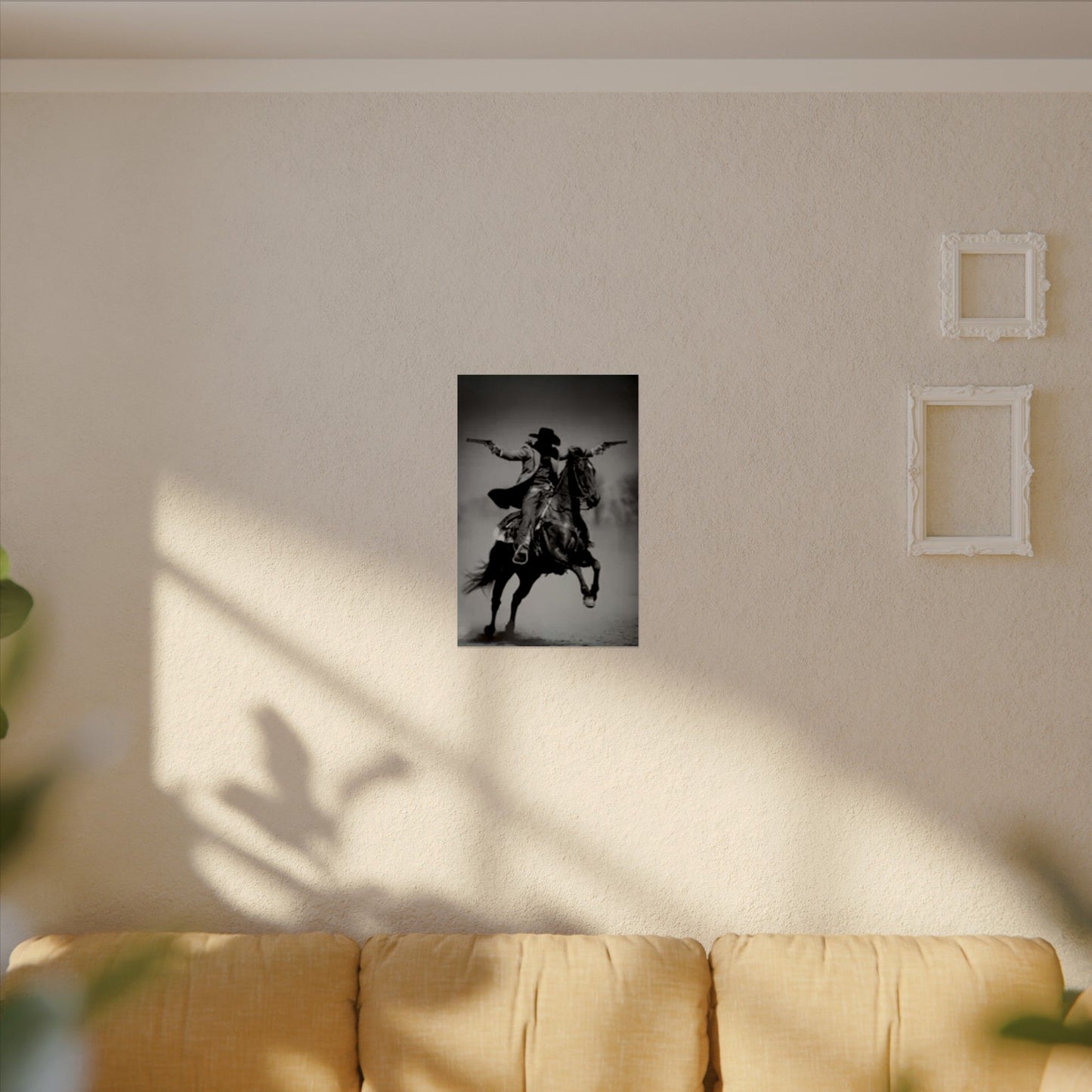 Smoke & Spurs – Western Textured Watercolor Matte Posters