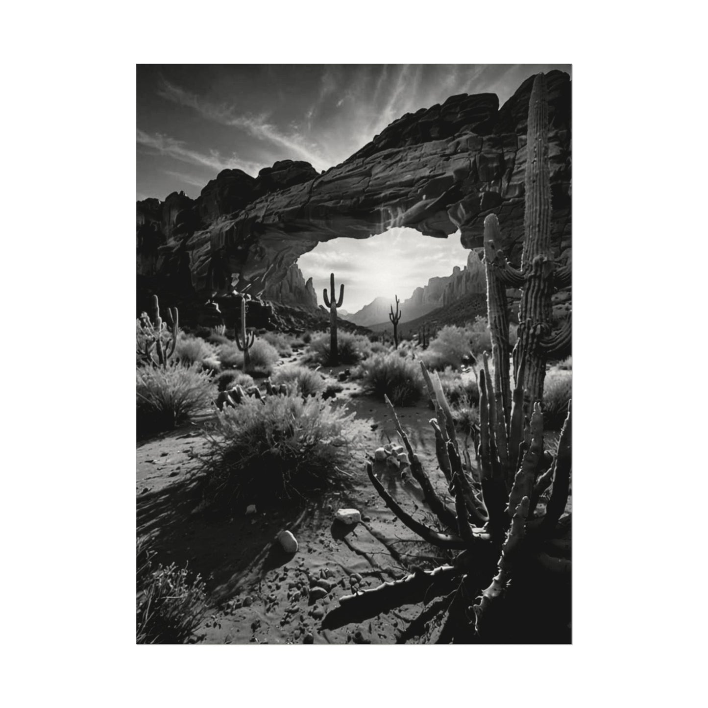 Desert Mornings – Western Textured Watercolor Matte Posters