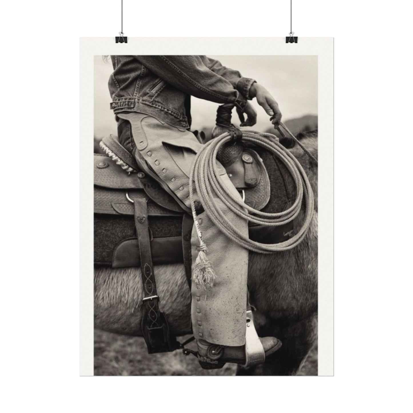 Back In The Saddle – Western Textured Watercolor Matte Posters