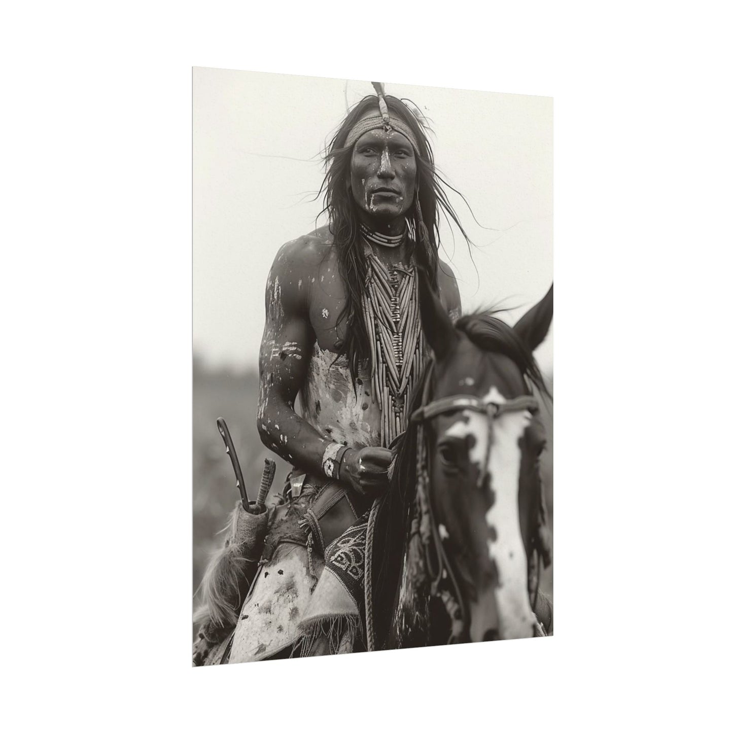 Spirit In The Saddle– Western Textured Watercolor Matte Posters