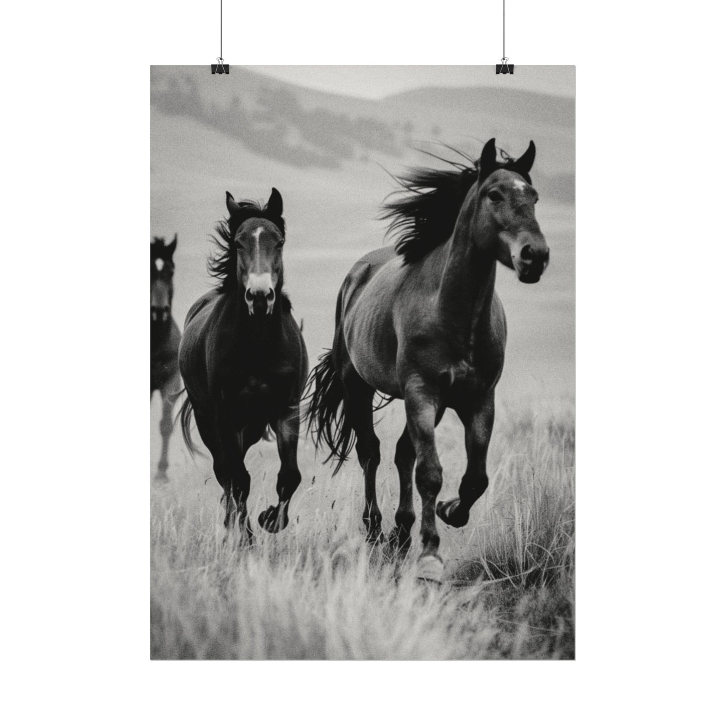 Running With Focus – Western Textured Watercolor Matte Posters