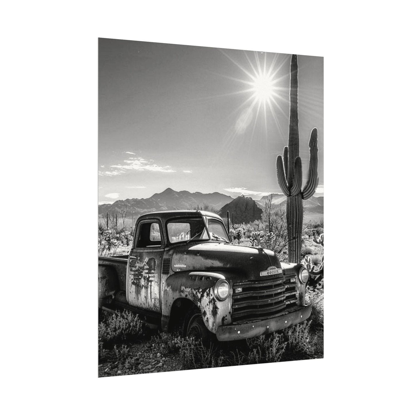 Deserted Wasteland – Western Textured Watercolor Matte Posters