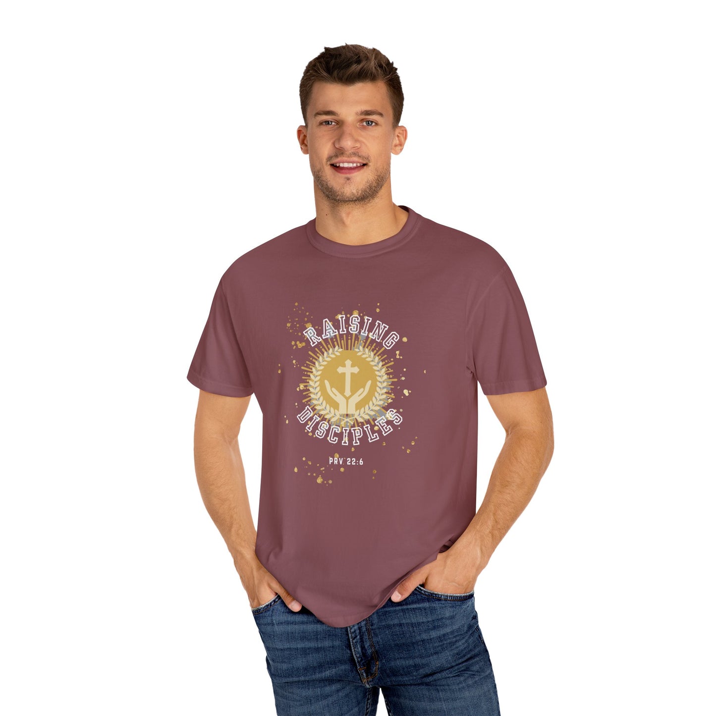 Spiritual Sunrise Unisex Garment-Dyed T-shirt, Faith-Based Apparel, Inspirational Gift, Casual Wear, Church Event, Everyday Comfort