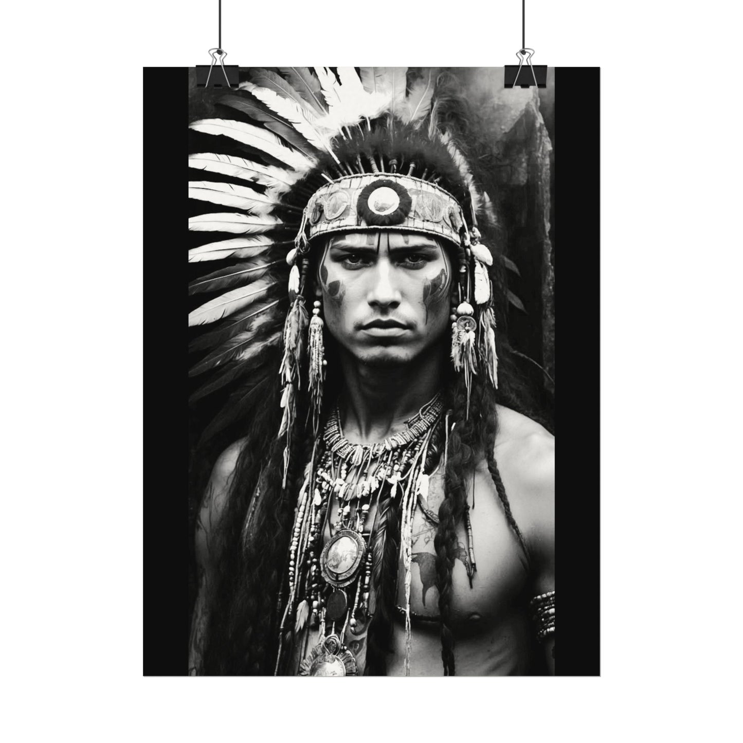 Strength In Stillness– Western Textured Watercolor Matte Posters