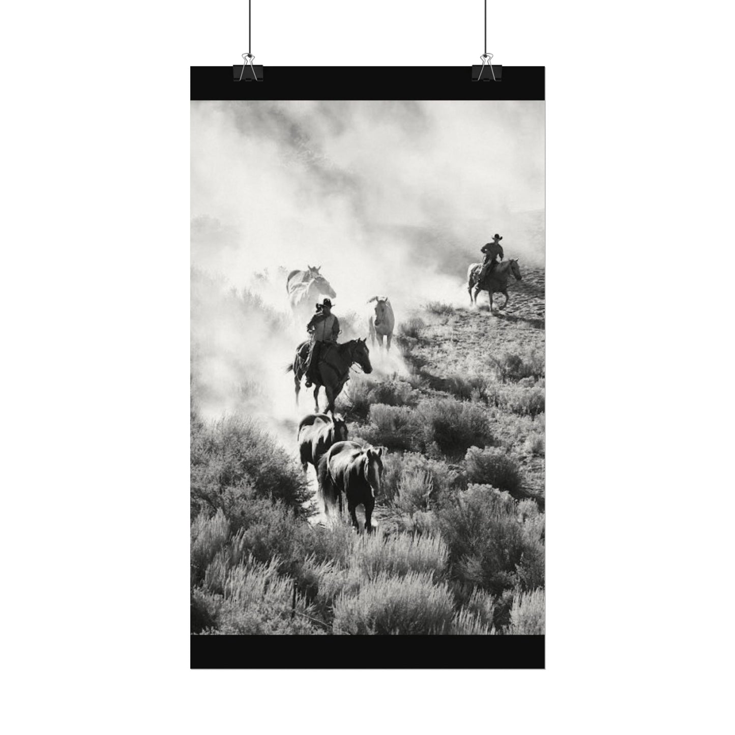 The Dusty Range – Western Textured Watercolor Matte Posters