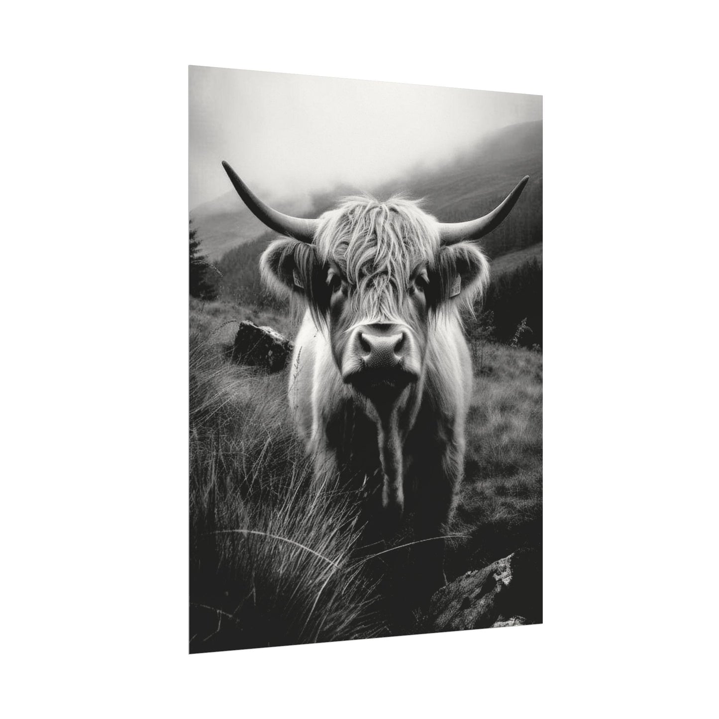 The Horned Guard – Western Textured Watercolor Matte Posters