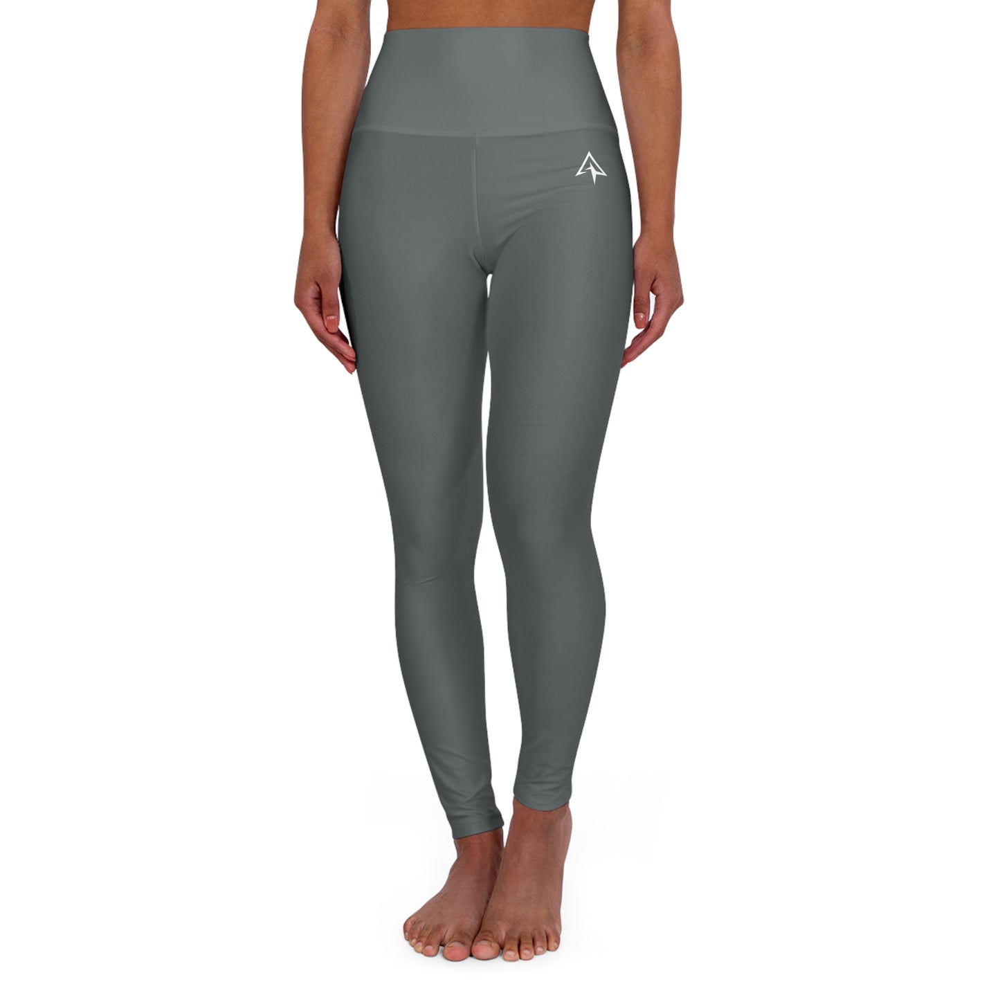 Dark Gray High Waisted Yoga Leggings - Purple, Comfortable Activewear, Fitness Pants, Ideal for Gym, Yoga, and Weekend Brunch