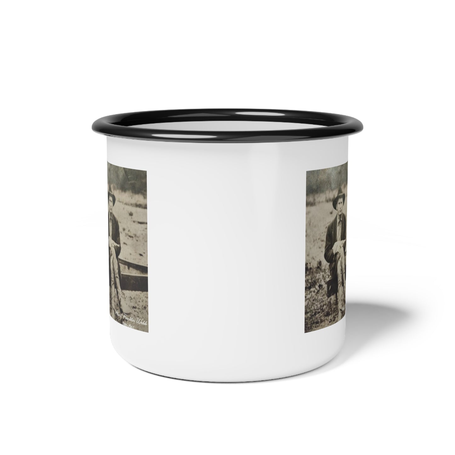 Outlaw Enamel Camp Cup | Camping Mug, Outdoor Travel Cup, Hiking Gift, Nature Lover Drinkware, Rustic Camping Decor