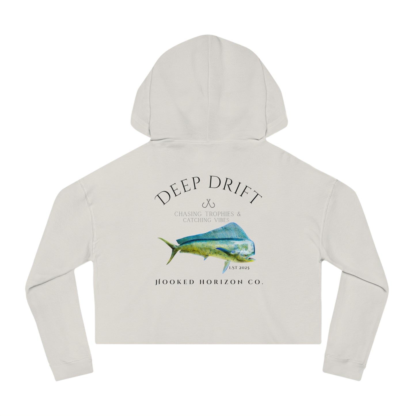 Mahi Mahi Dolphin Fishing Crop Sweatshirt