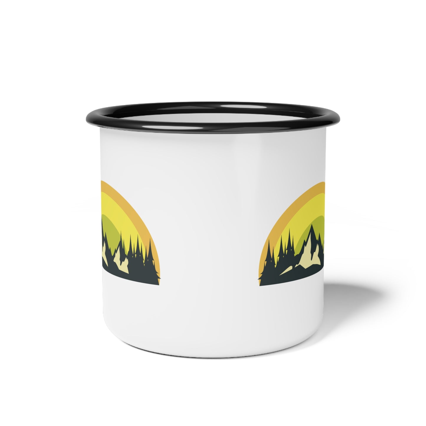 Adventure Enamel Camp Cup | Outdoor Enthusiast Mug, Camping Gift, Nature Lover Drinkware, Hiking Accessory, Travel Companion