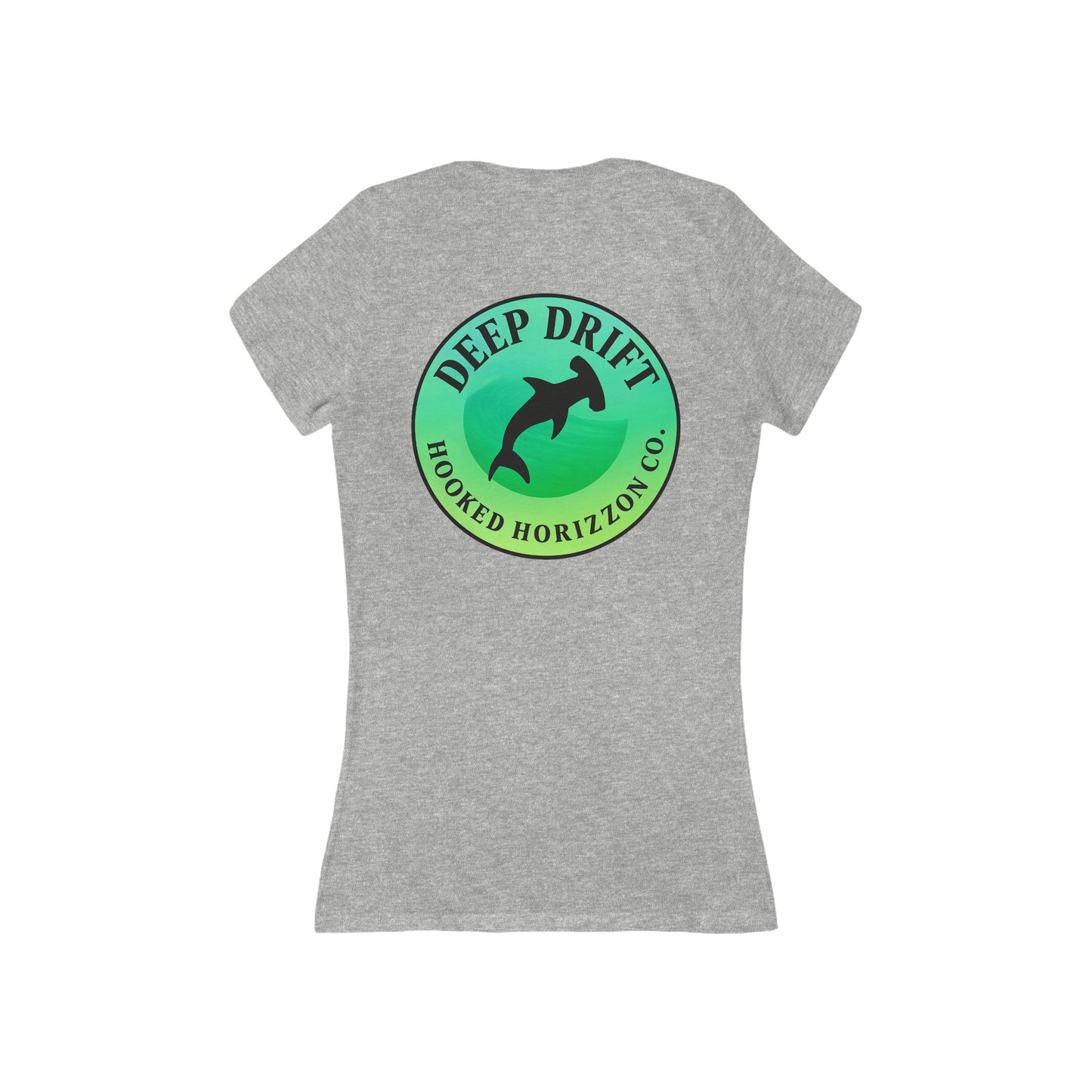 Deep Drift Women's V-Neck Tee - Casual Style, Gift for Beach Lovers, Summer Wear, Travel Outfit, Comfortable Tee