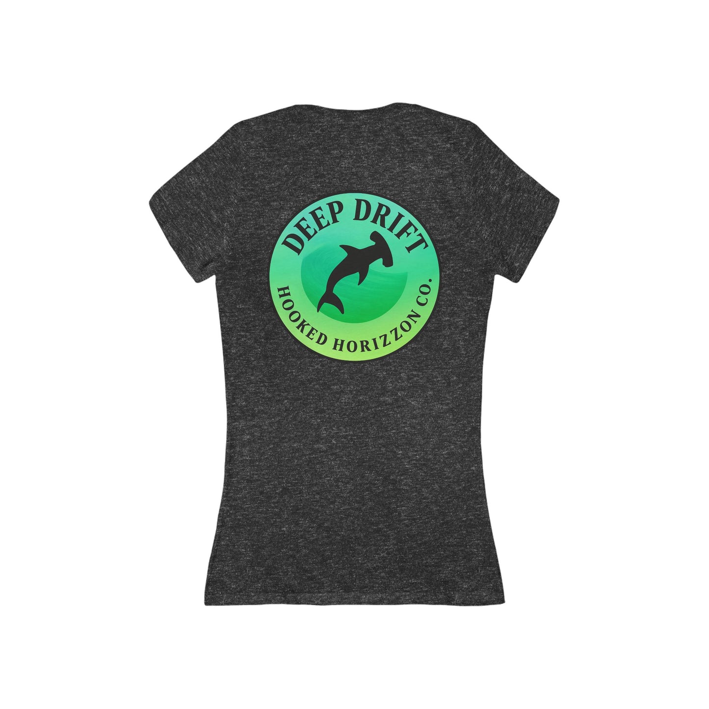 Deep Drift Women's V-Neck Tee - Casual Style, Gift for Beach Lovers, Summer Wear, Travel Outfit, Comfortable Tee