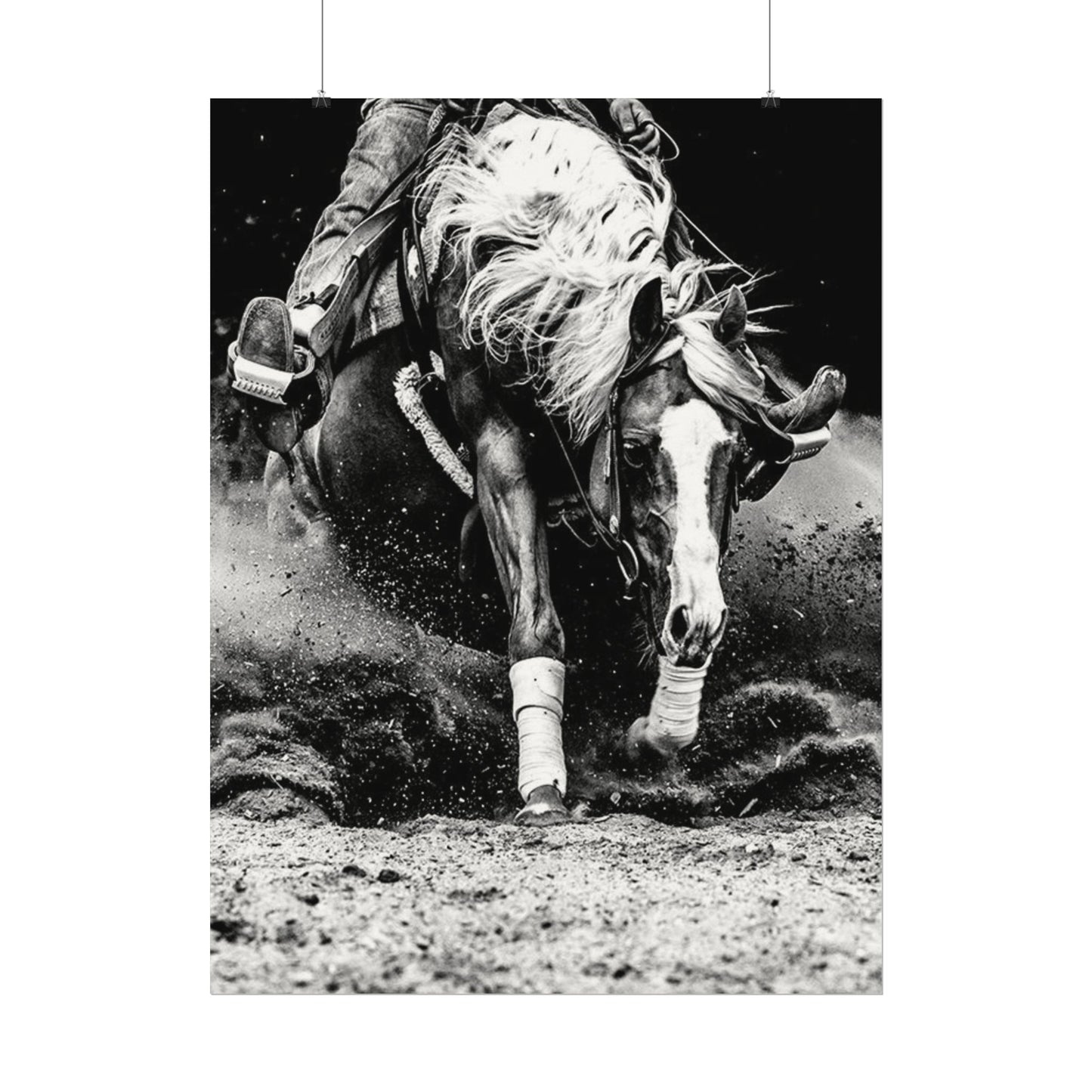 Burning The Barrel – Western Textured Watercolor Matte Posters