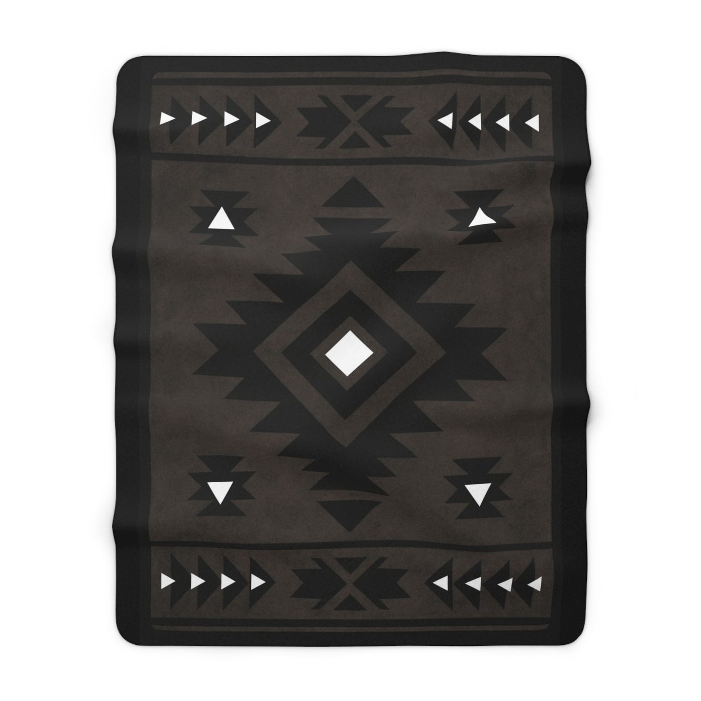 Isaiah Sherpa Fleece Blanket - Modern Tribal Design, Perfect for Home Decor, Gift for Him/Her, Winter Warmth, Beach Blanket