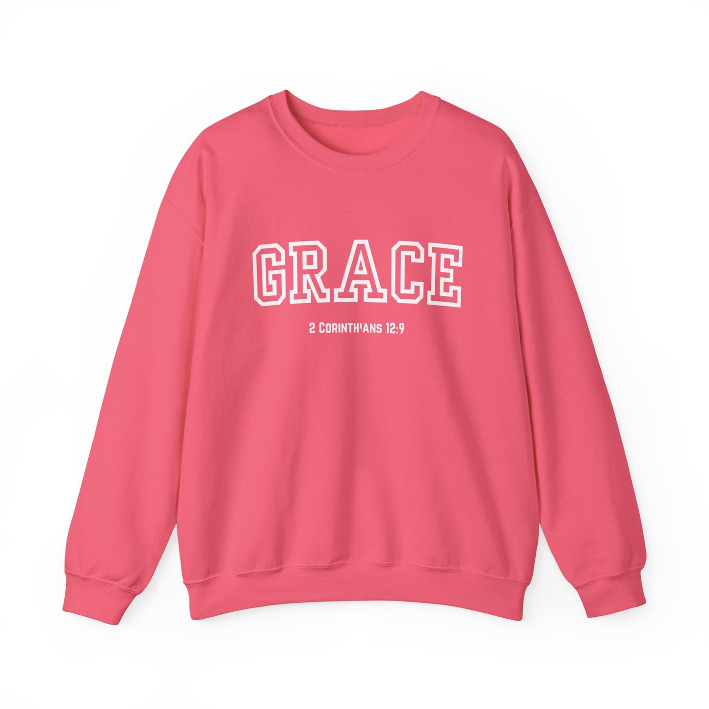 Grace Crewneck Sweatshirt - Comfort in Faith, Unisex Gift, Spiritual Apparel, Inspirational Fashion, Cozy Christian Sweatshirt