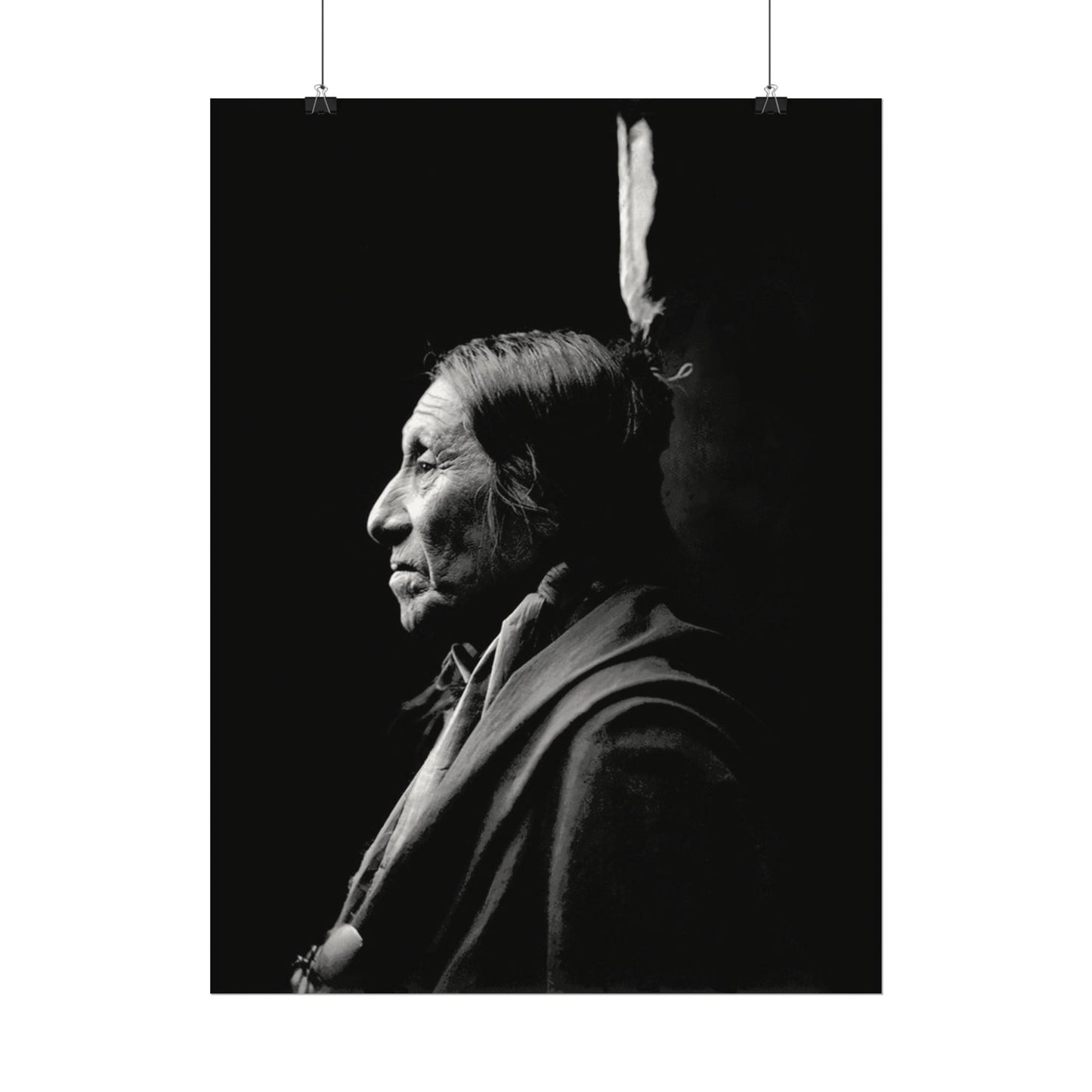 Silent Wisdom – Western Textured Watercolor Matte Posters