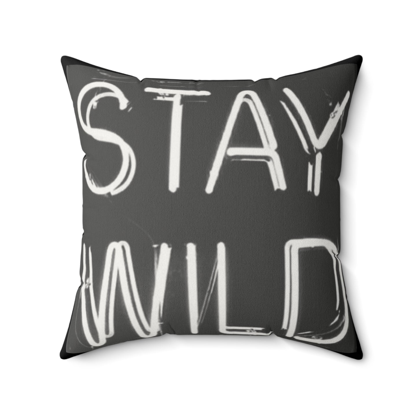 Wild Spirit Faux Suede Pillow, Cozy Home Decor, Motivational Cushion, Bohemian Bedroom Accessory, Unique Gift Idea, Stay Wild