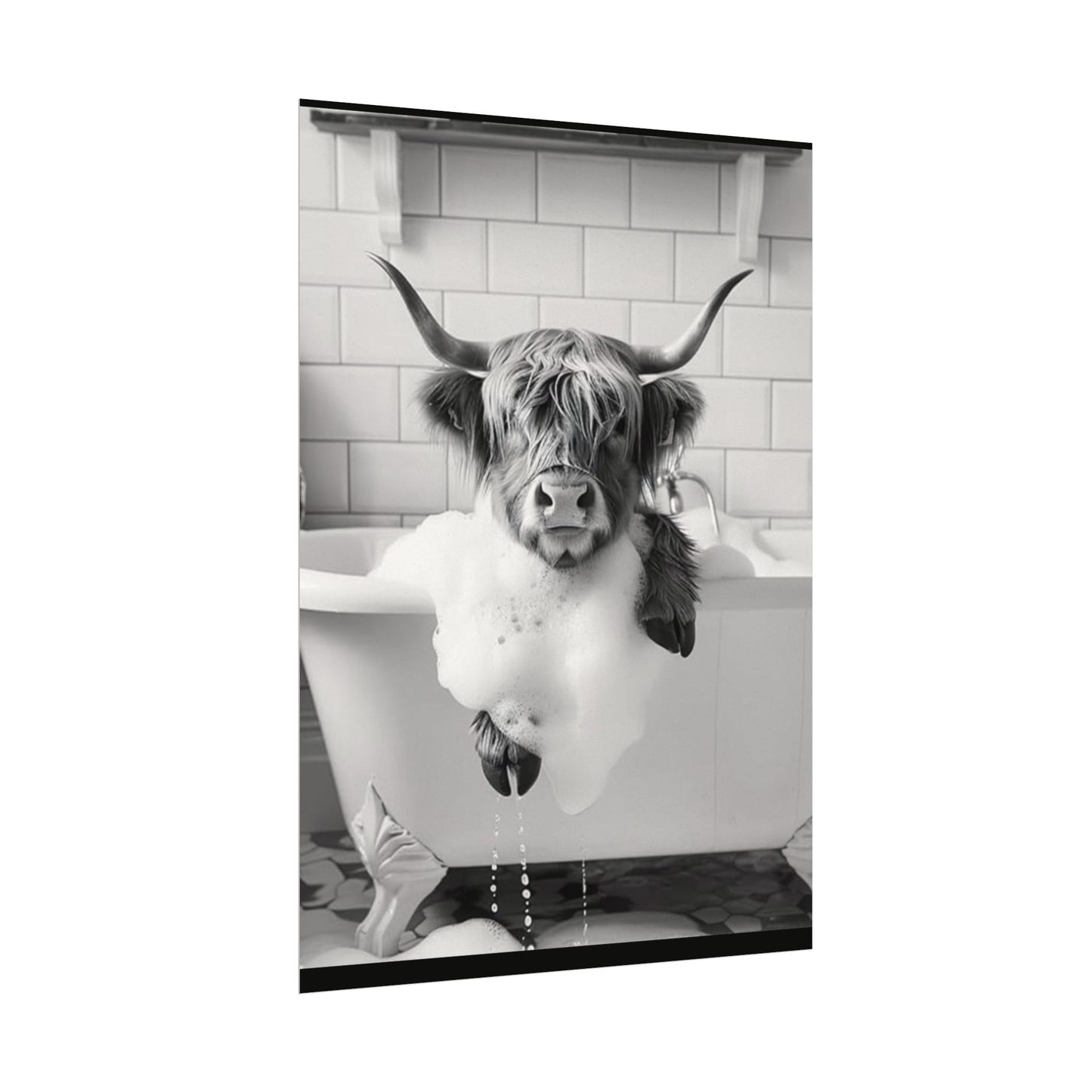 Hoofs & Suds – Western Textured Watercolor Matte Posters