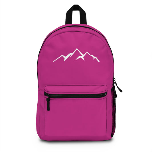 Pink Adventure Awaits Black Backpack - Stylish Travel Bag for School, Hiking, Gym, Outdoor Adventures, Everyday Use, Trendy Gift Idea