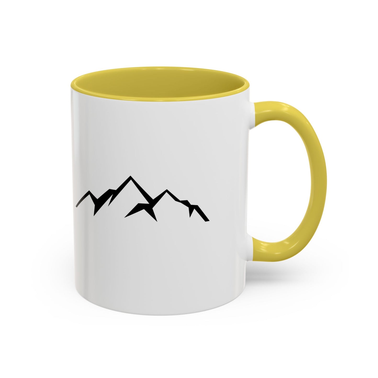 Mountain Range Black Handle Mug, Colorful Coffee Cup, Gift for Adventurers, Hiking Lover's Mug, Customizable Tea Mug, Perfect for Morning