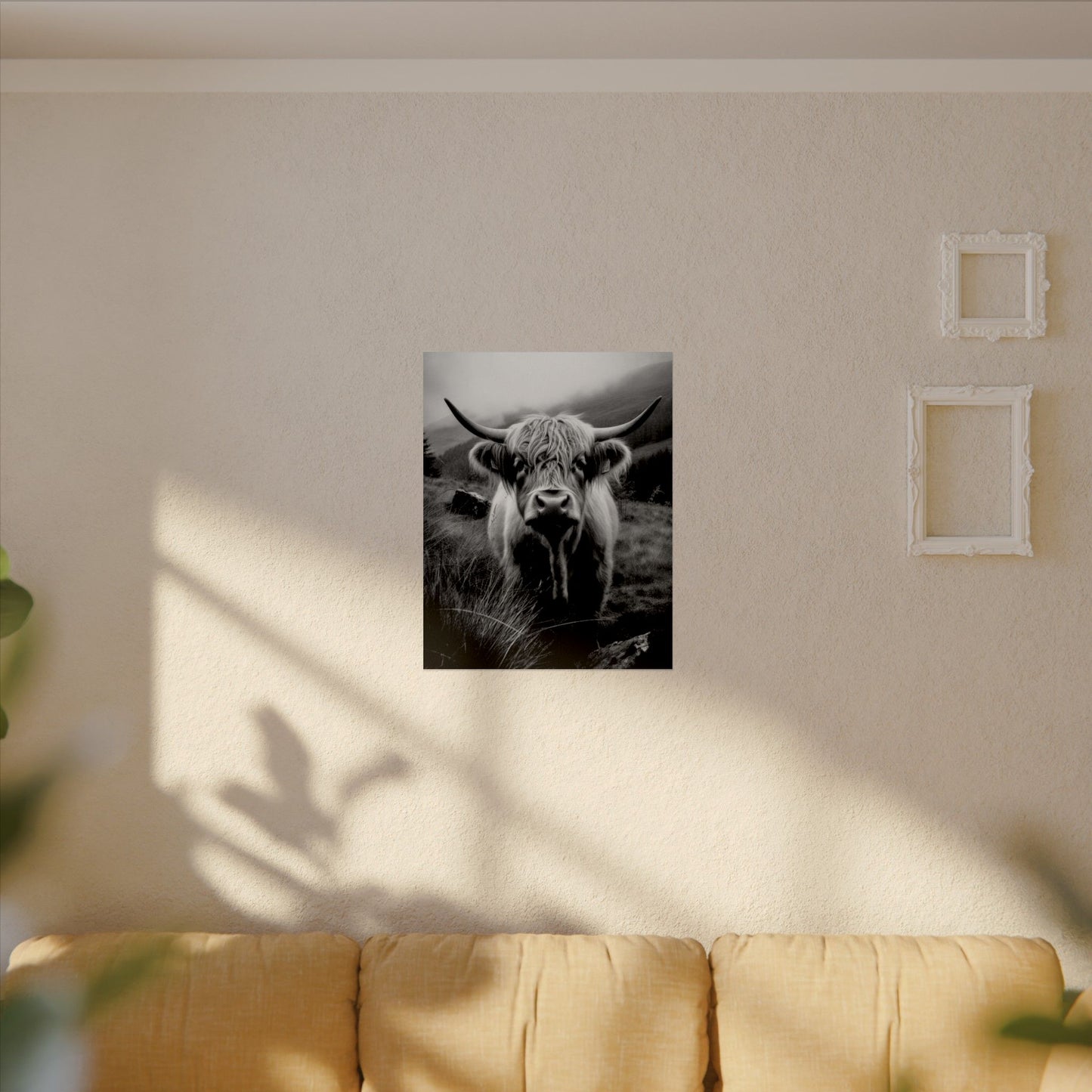 The Horned Guard – Western Textured Watercolor Matte Posters